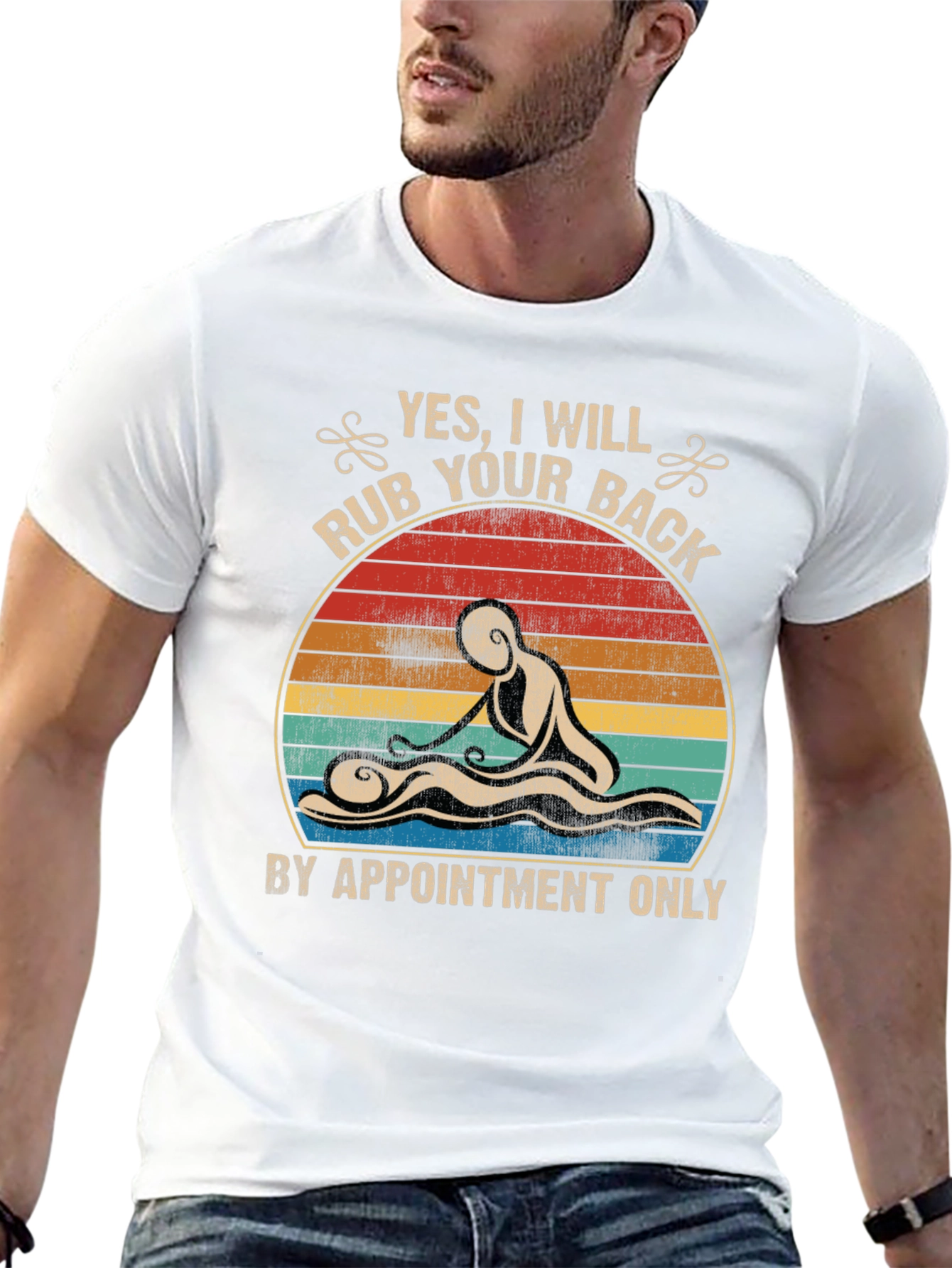 Black Massage Therapy T-Shirt - By Appointment Only view 13