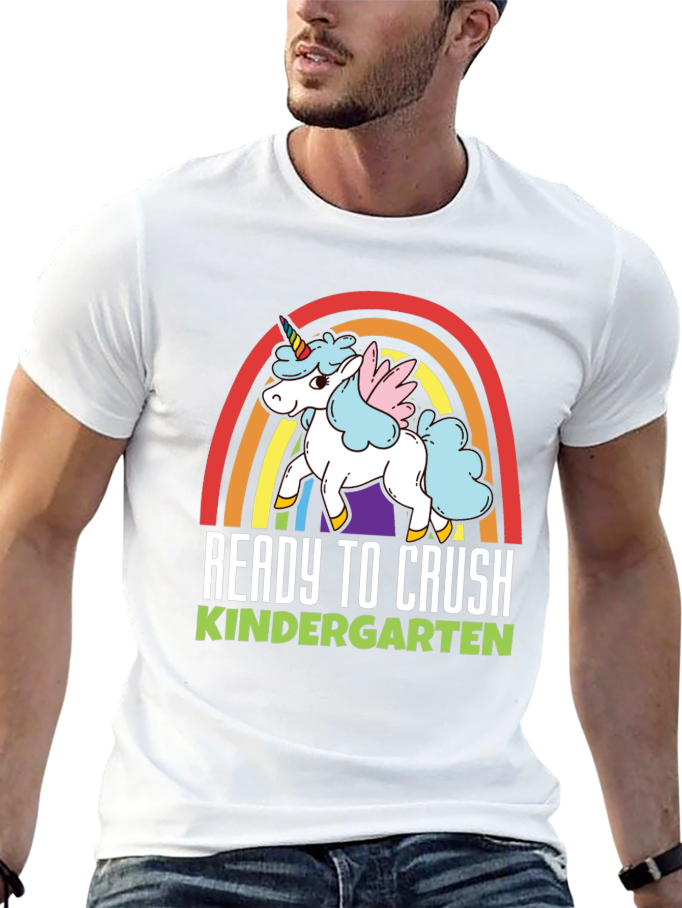 Black Ready to Crush Kindergarten Unicorn T-Shirt view 13