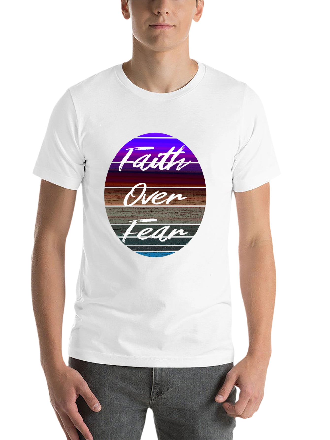 Black Faith Over Fear Graphic Tee view 14