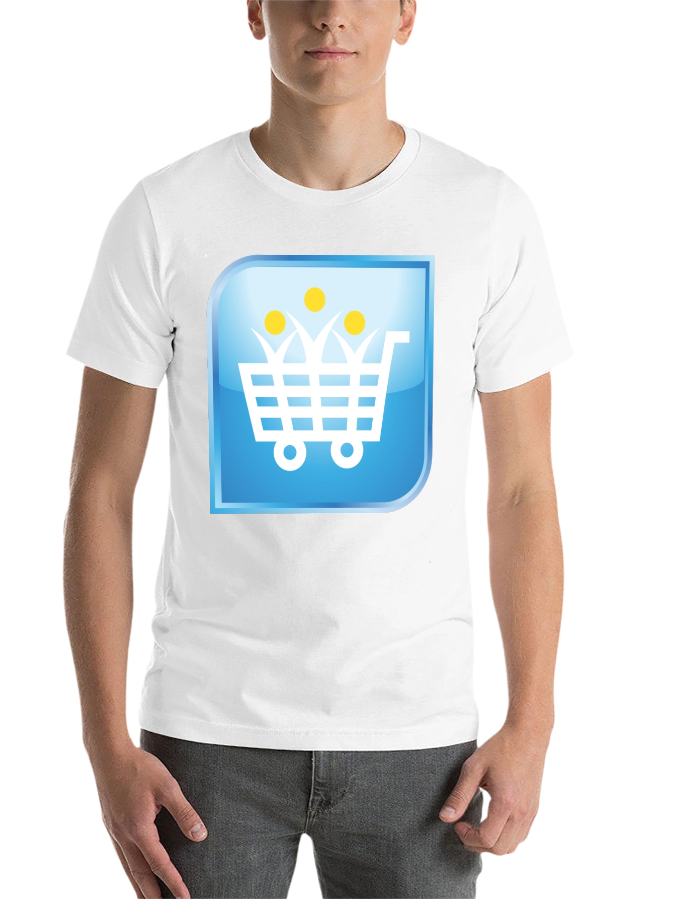 Black Shopping Cart People Black T-Shirt view 14