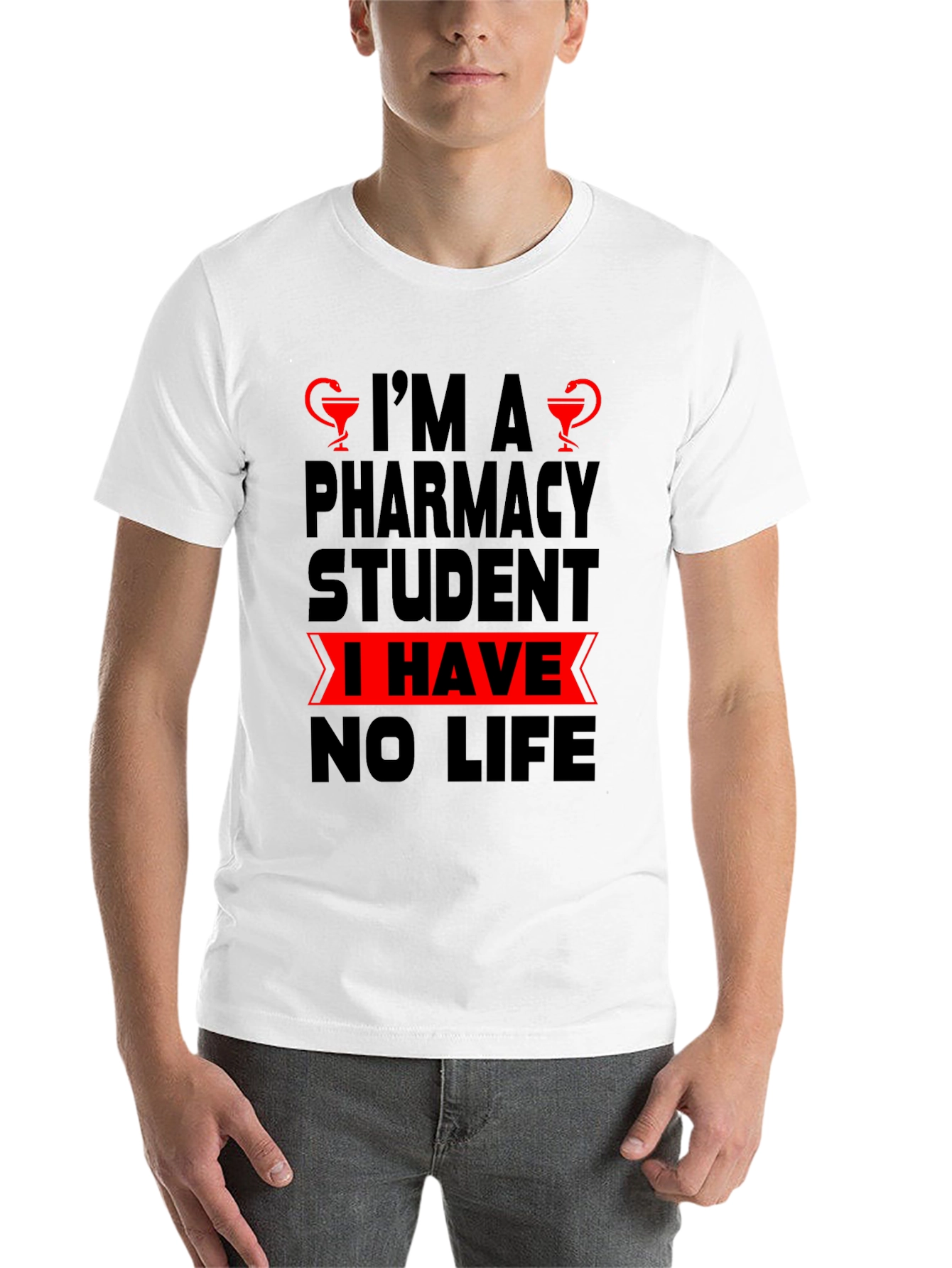Black Pharmacy Student No Life Graphic T-Shirt view 14