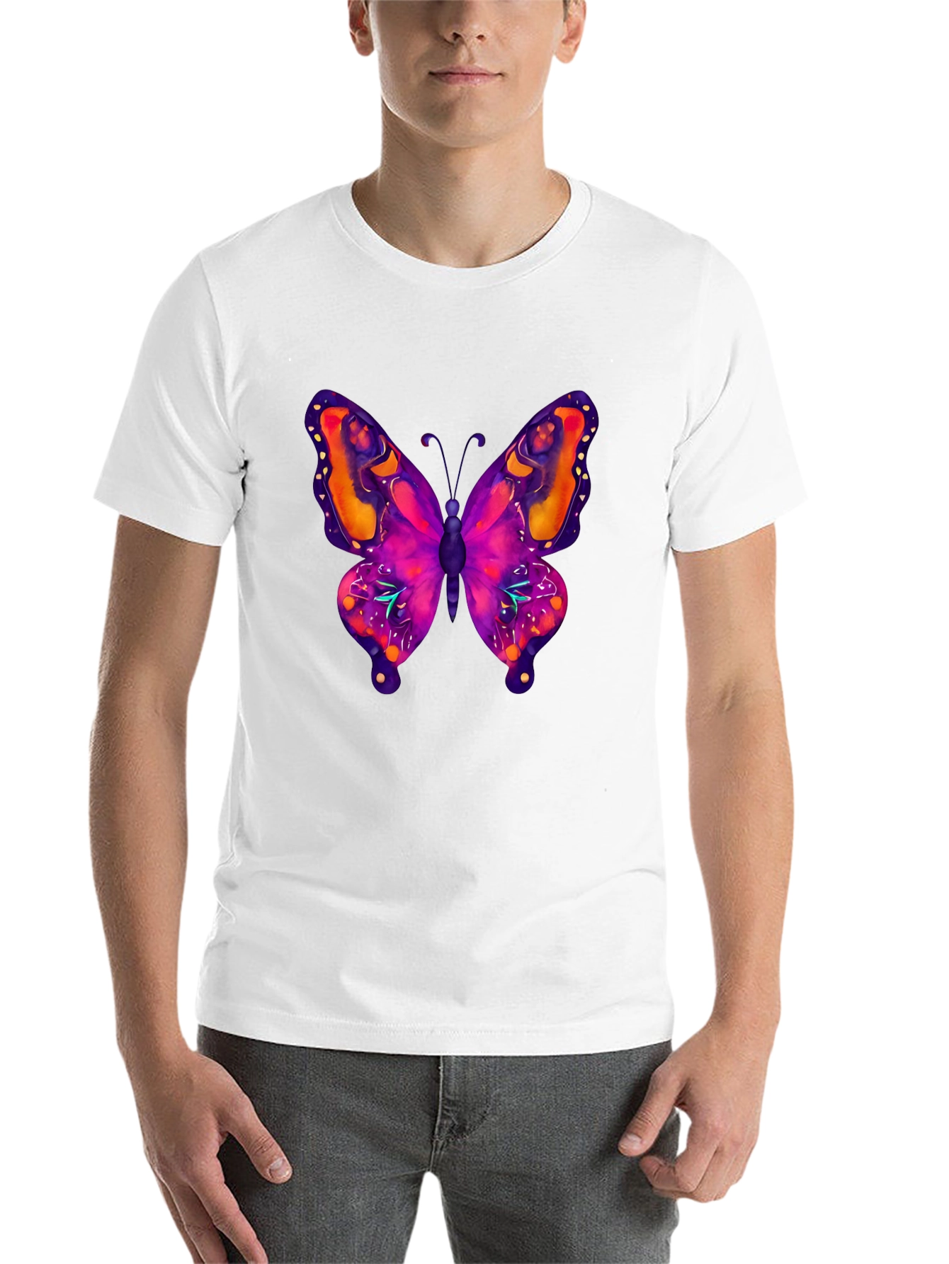 Black Butterfly Graphic Tee - Bold & Vibrant view 14