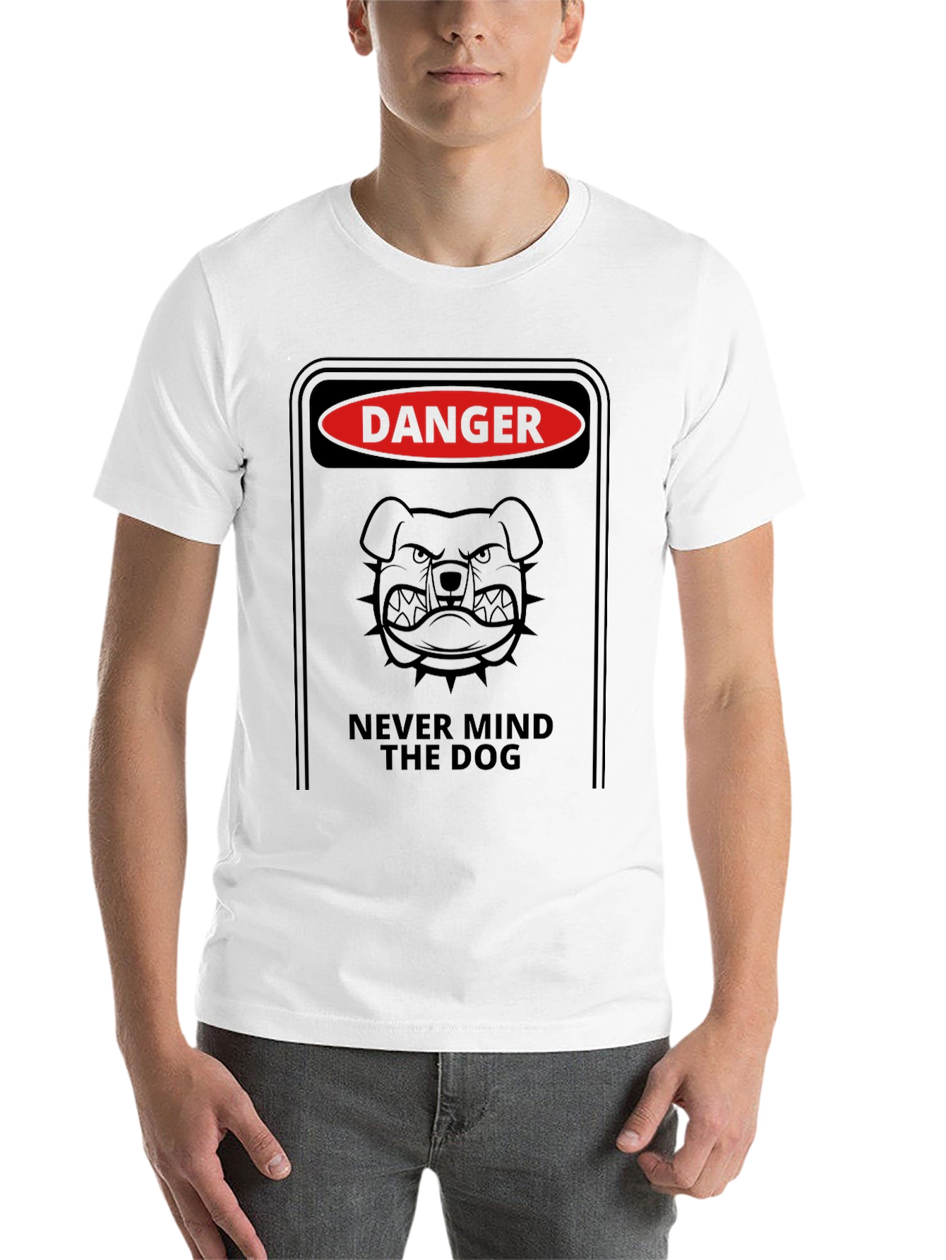 Black Danger: Never Mind the Dog T-Shirt - Graphic Tee view 14