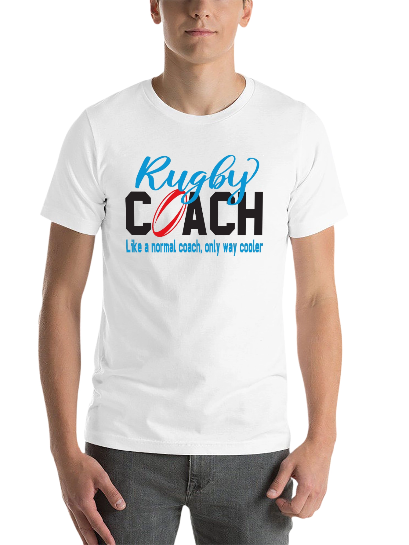 Black Rugby Coach T-Shirt - Cool Coaching Tee view 14