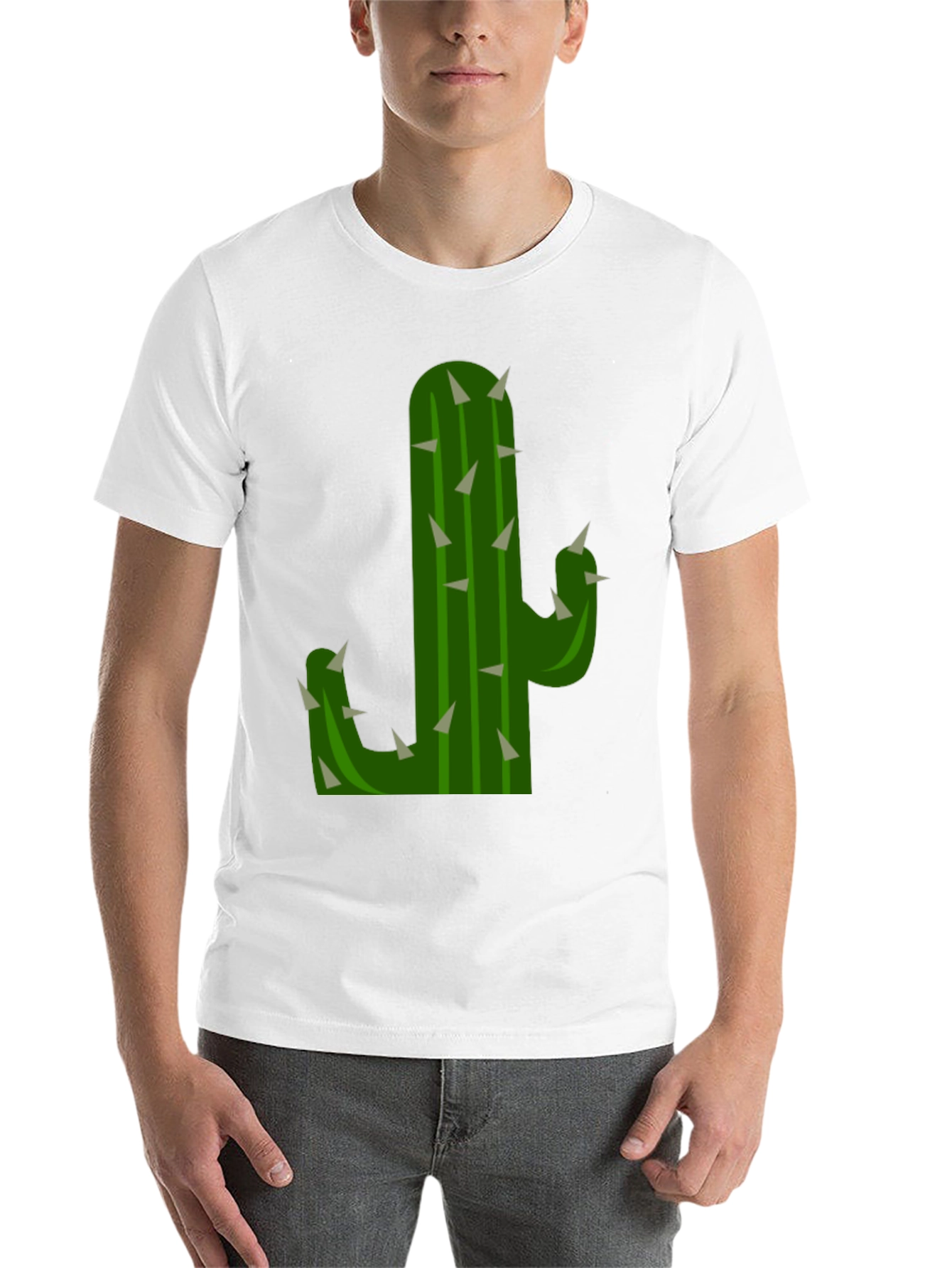 Black Cactus Graphic Tee - Black Cotton T-Shirt view 14