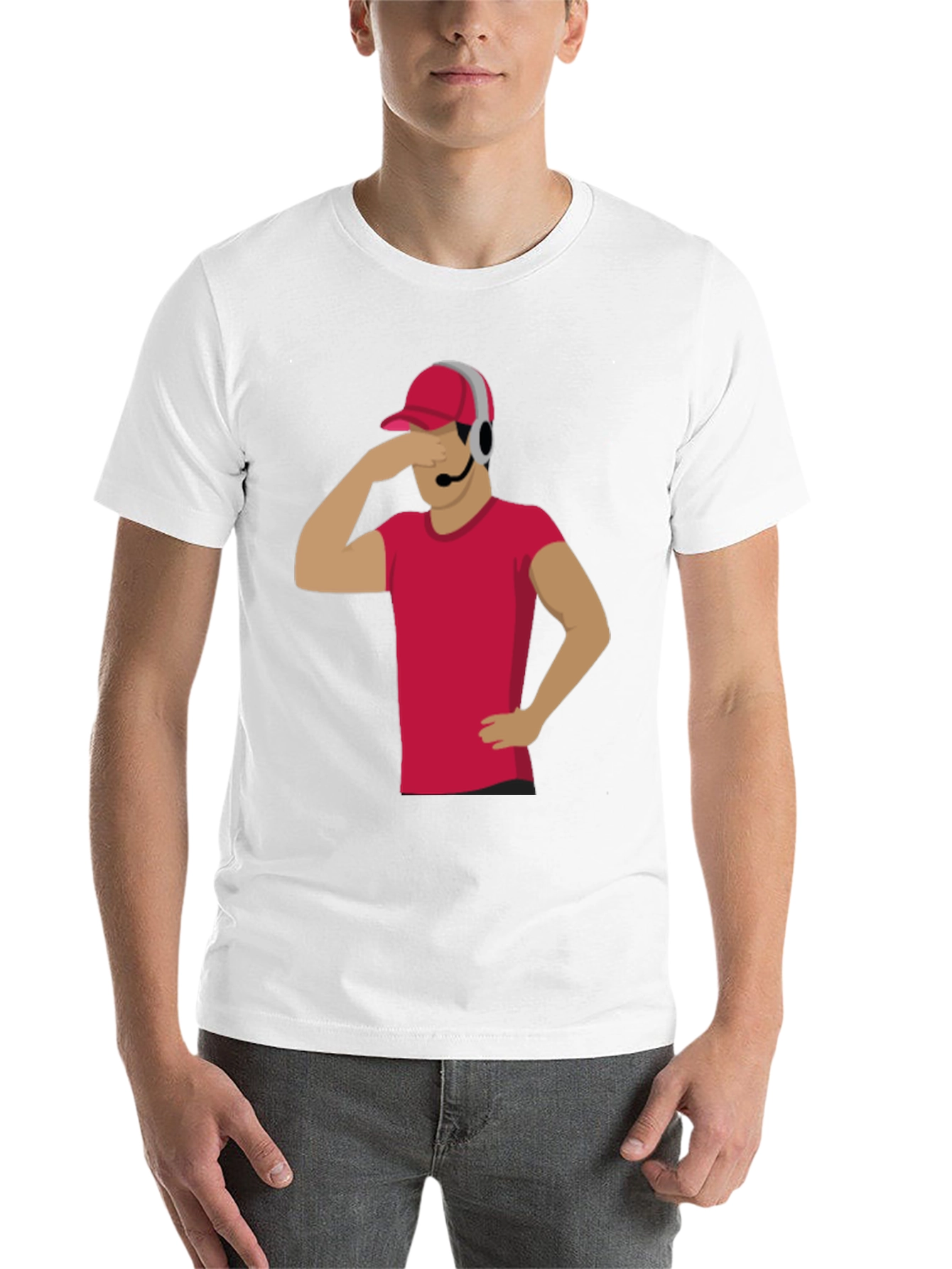 Black Funny Gamer T-Shirt with Headset - Novelty Graphic Tee view 14