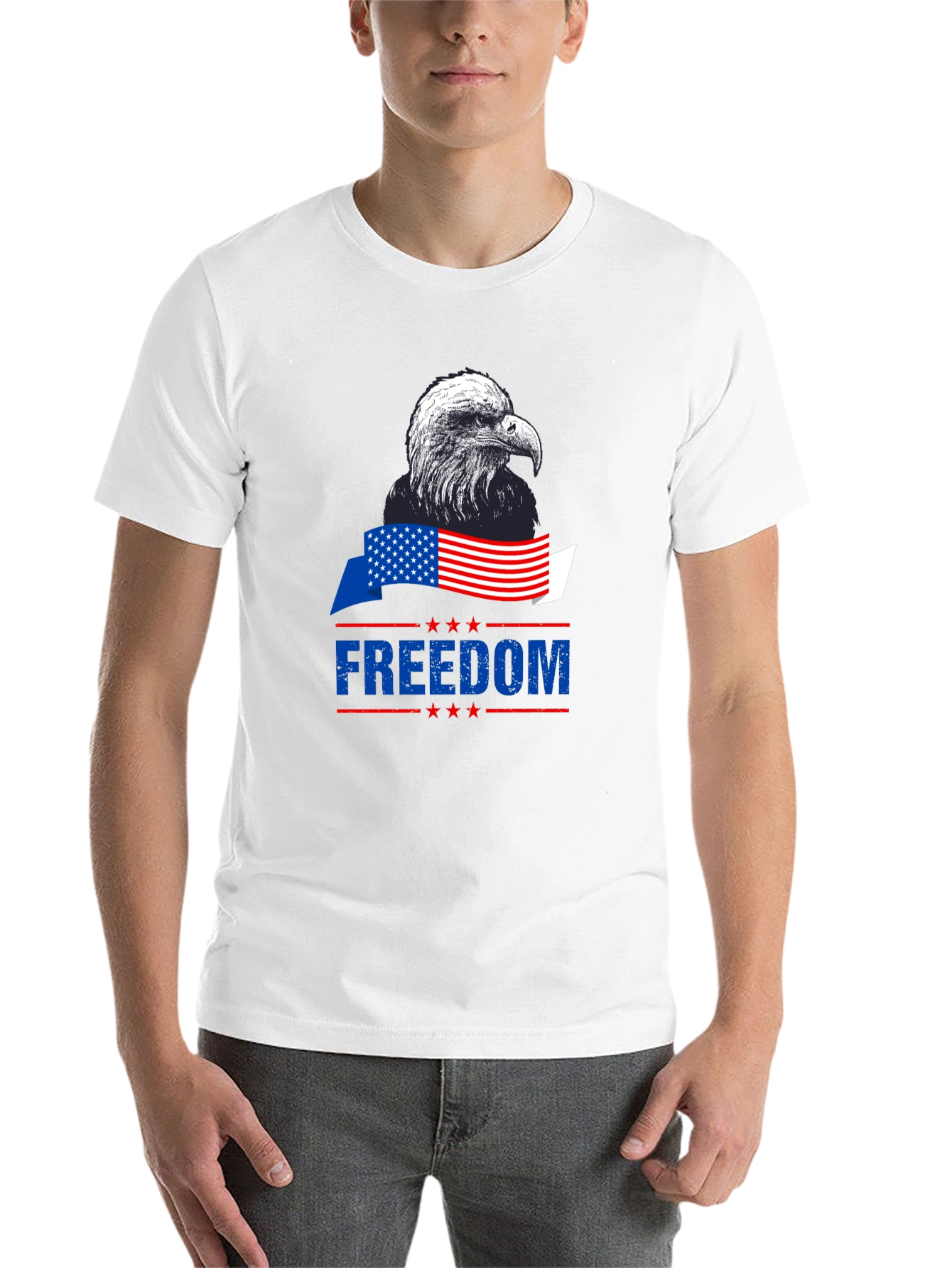 Black Patriotic Eagle Freedom T-Shirt - American Pride view 14