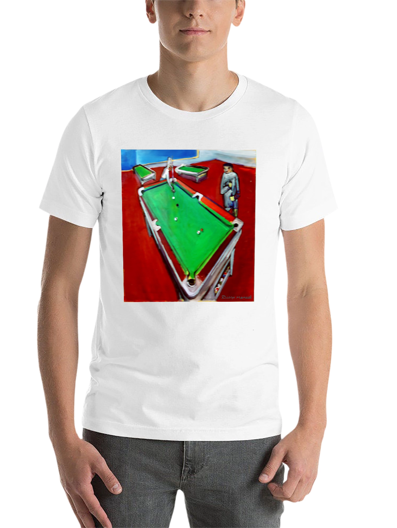 Abstract Pool Hall Graphic Tee - 14