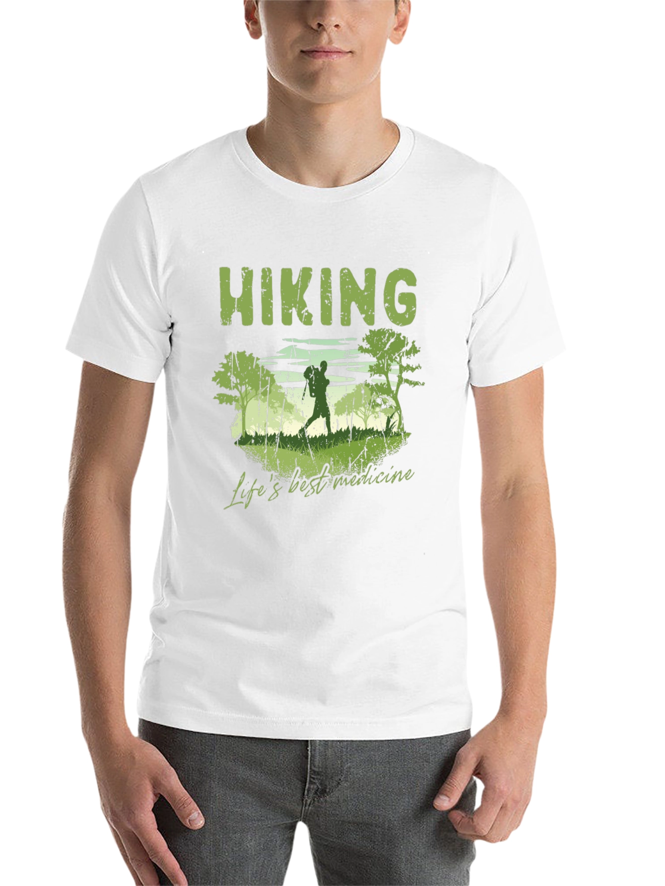 Black Hiking 'Life's Best Medicine' Graphic T-Shirt view 14