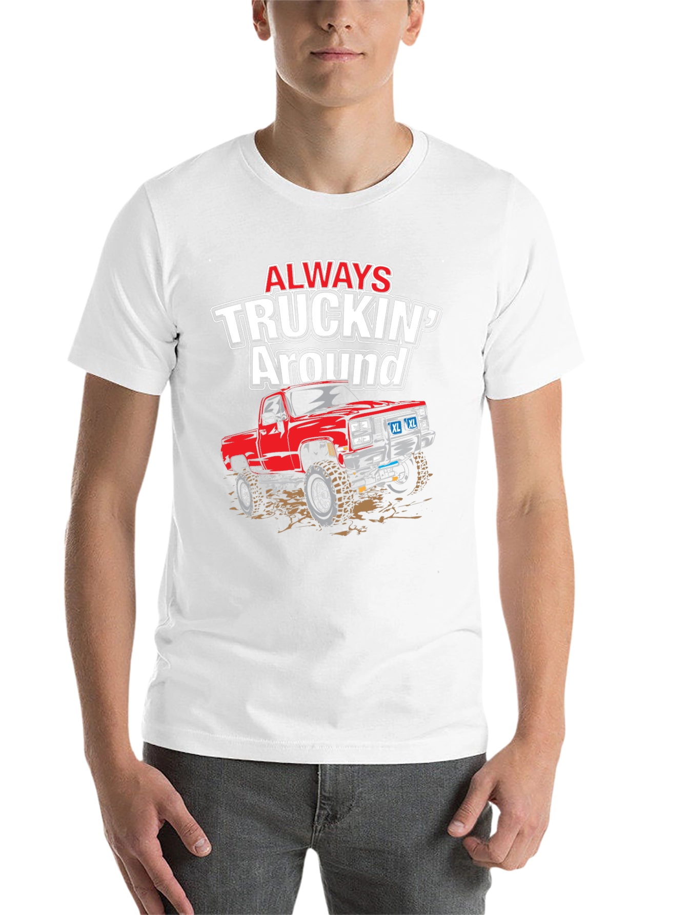 Black Always Truckin' Around Graphic T-Shirt view 14