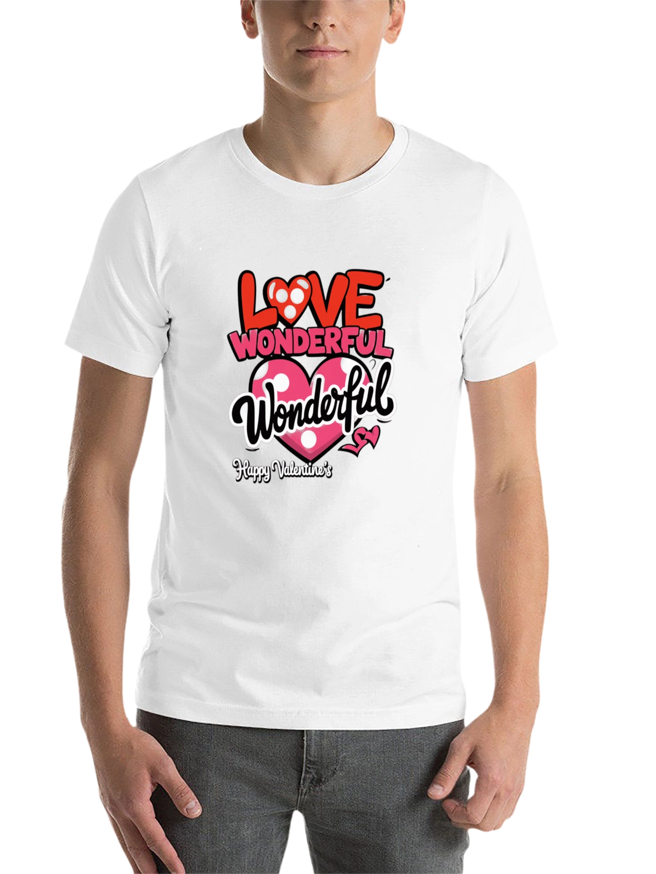 Black Love Wonderful Valentine's Day Black T-Shirt view 14