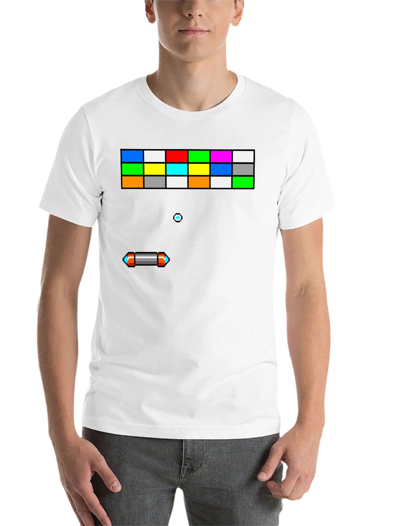 Black Retro Arcade Gamer T-Shirt - Breakout Inspired Design view 14