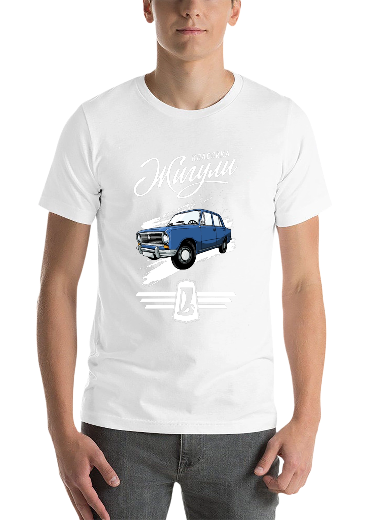 Black Zhiguli Classic Car Black T-Shirt view 14
