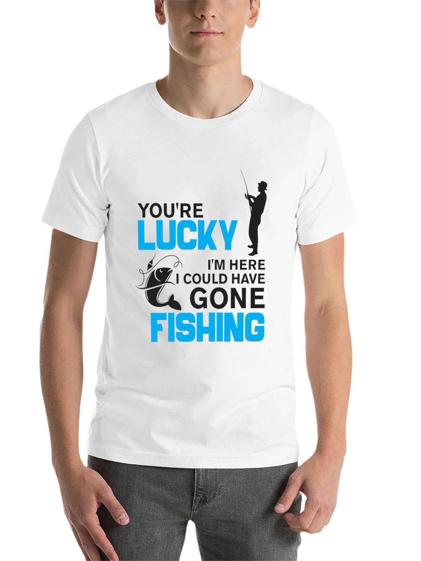 Black Lucky Fishing Graphic Tee view 14