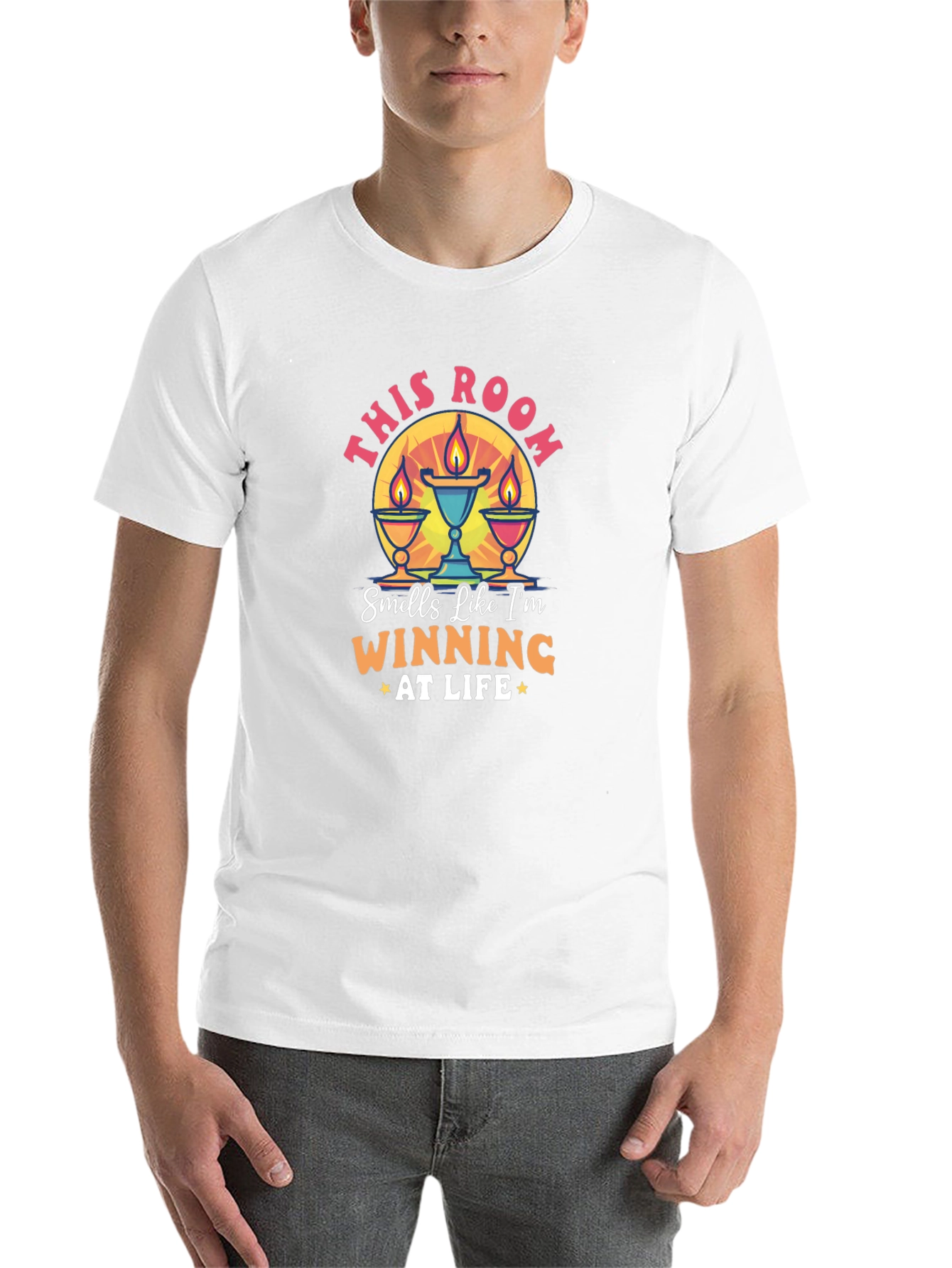 Black Winning at Life T-Shirt - Funny Scented Room Graphic Tee view 14
