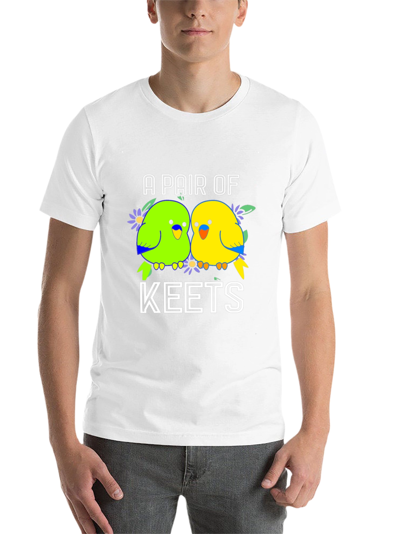 Black A Pair of Keets T-Shirt - Budgie Lover Tee view 14
