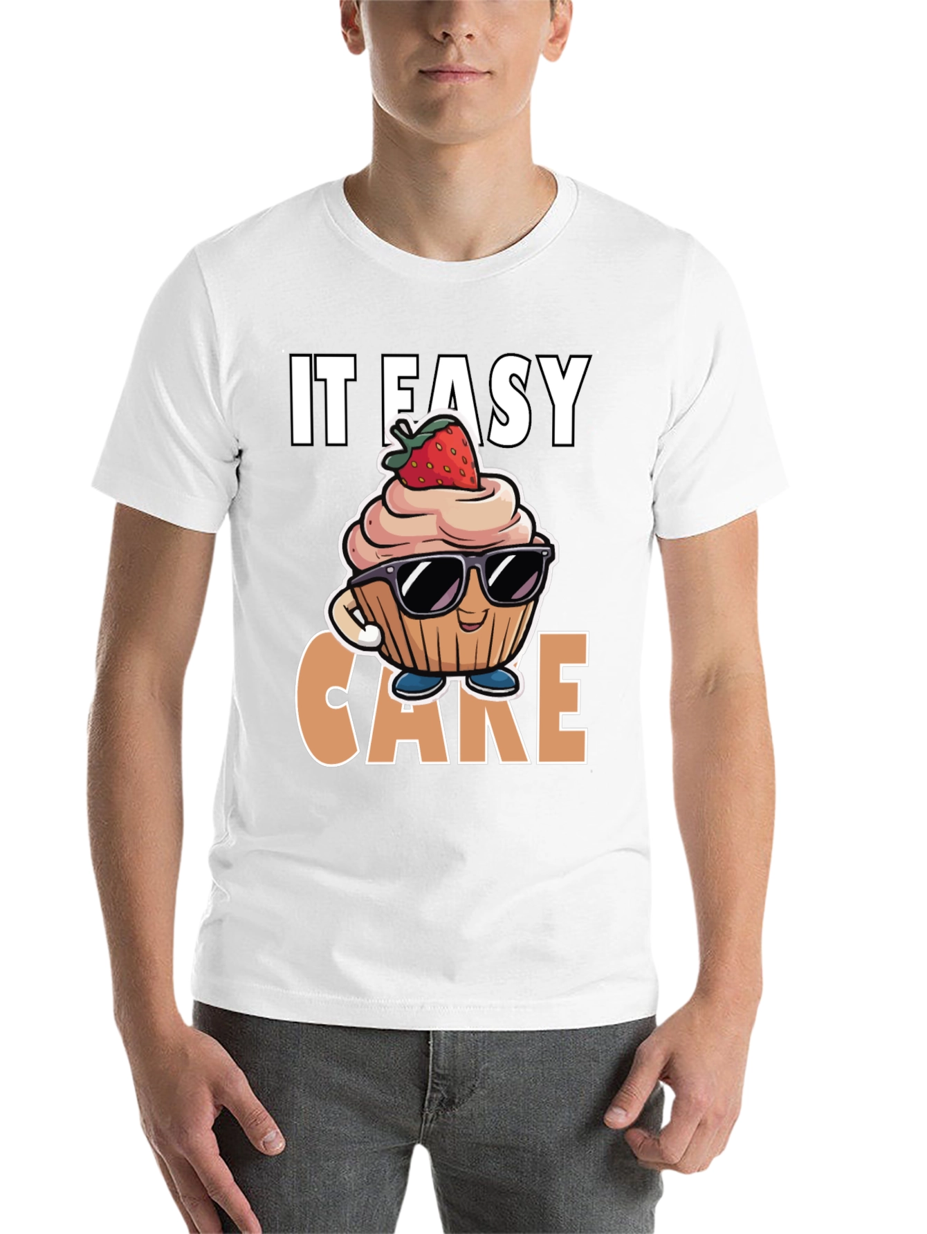 Black It Easy Cake T-Shirt view 14