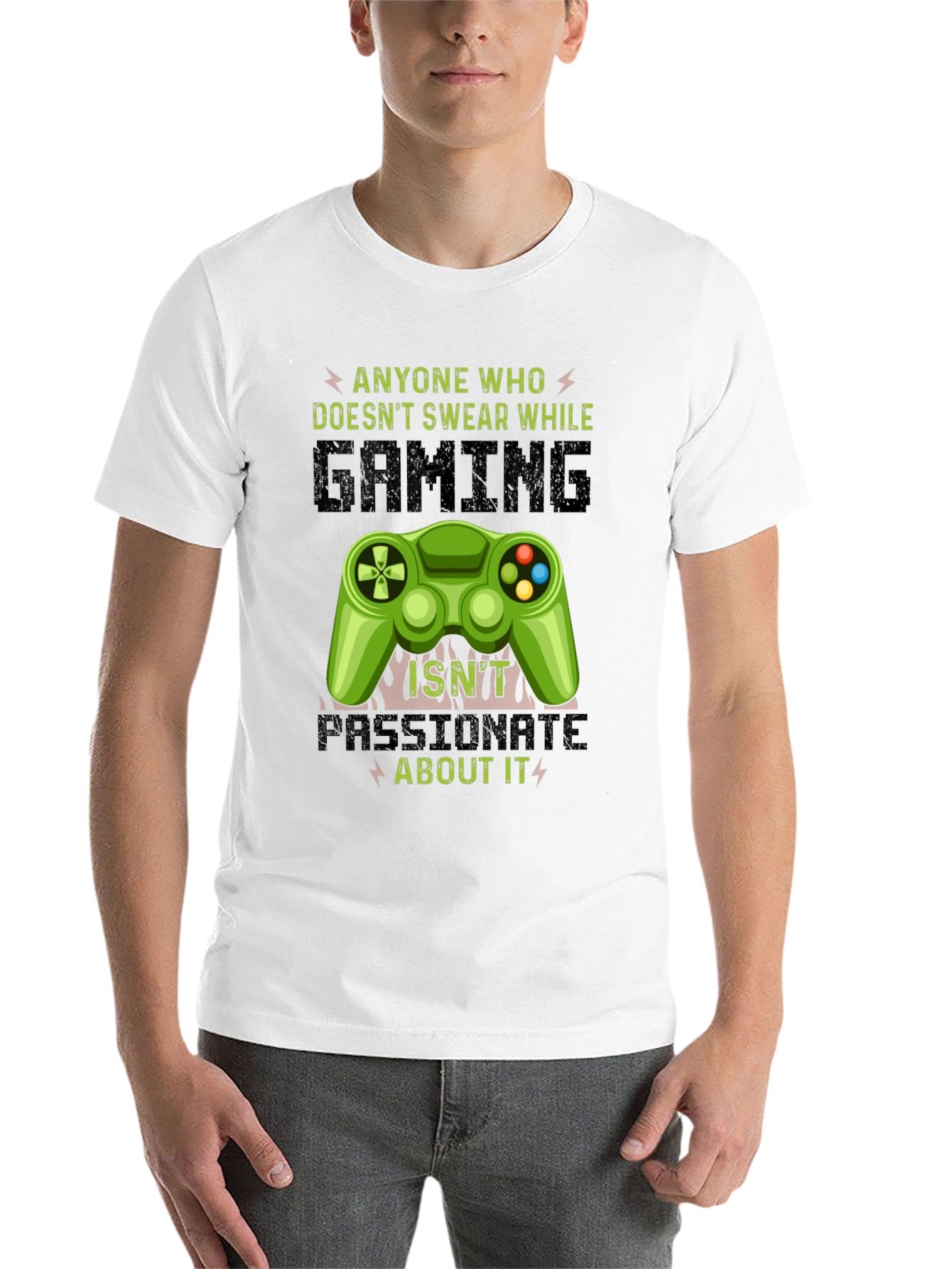 Black Gamer T-Shirt: Passionate Gaming Tee view 14