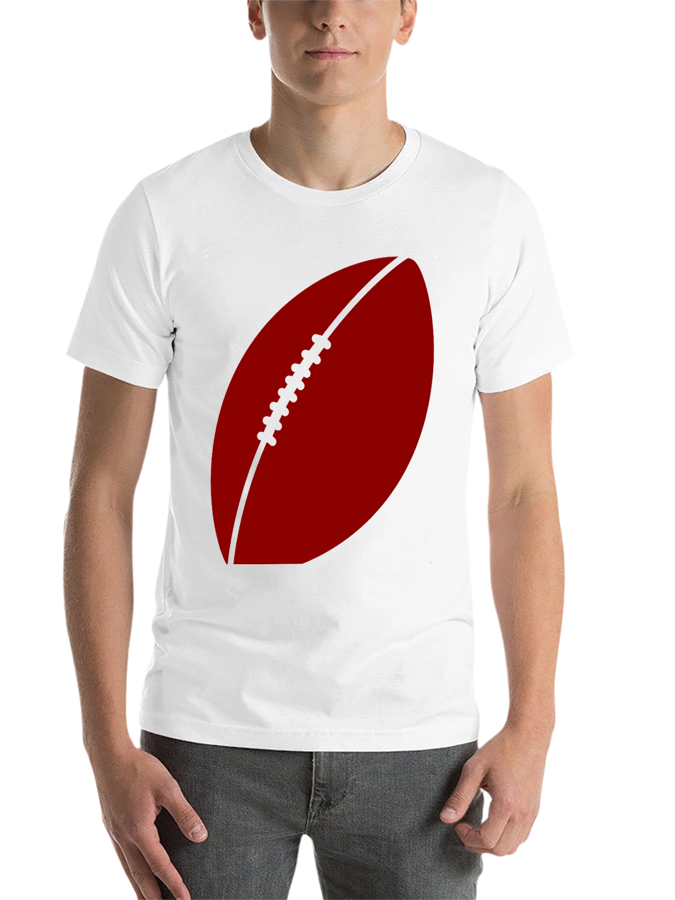 Black Football Graphic Tee - Casual Sportswear view 14