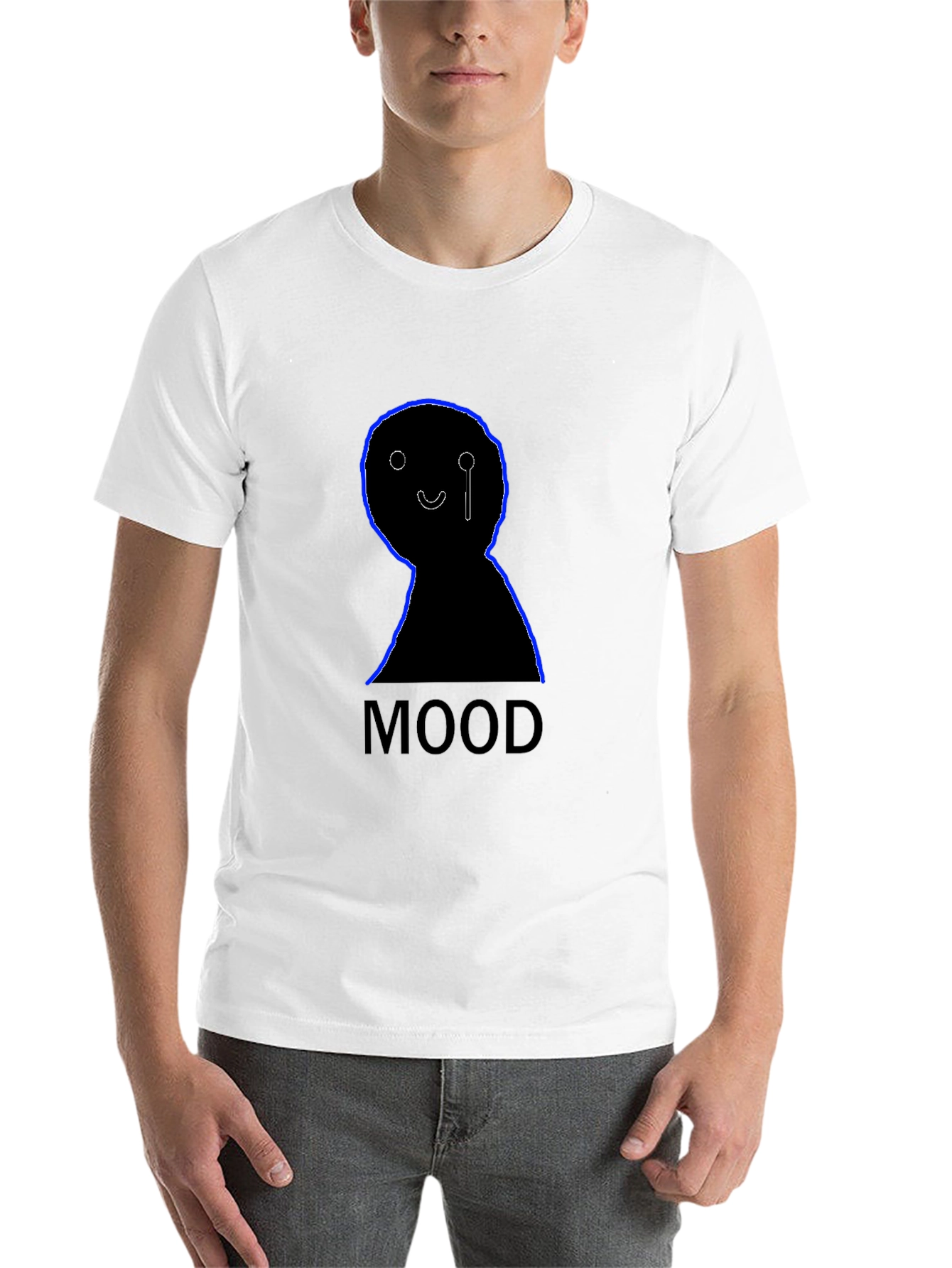 Black Mood Graphic Tee - Black Cotton T-Shirt view 14