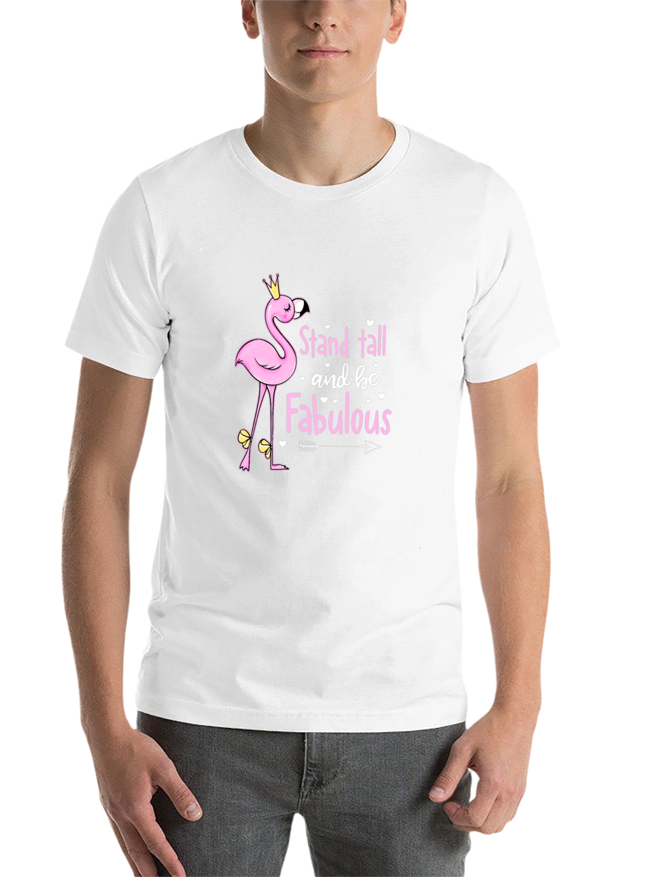 Black Stand Tall Flamingo Graphic Tee view 14