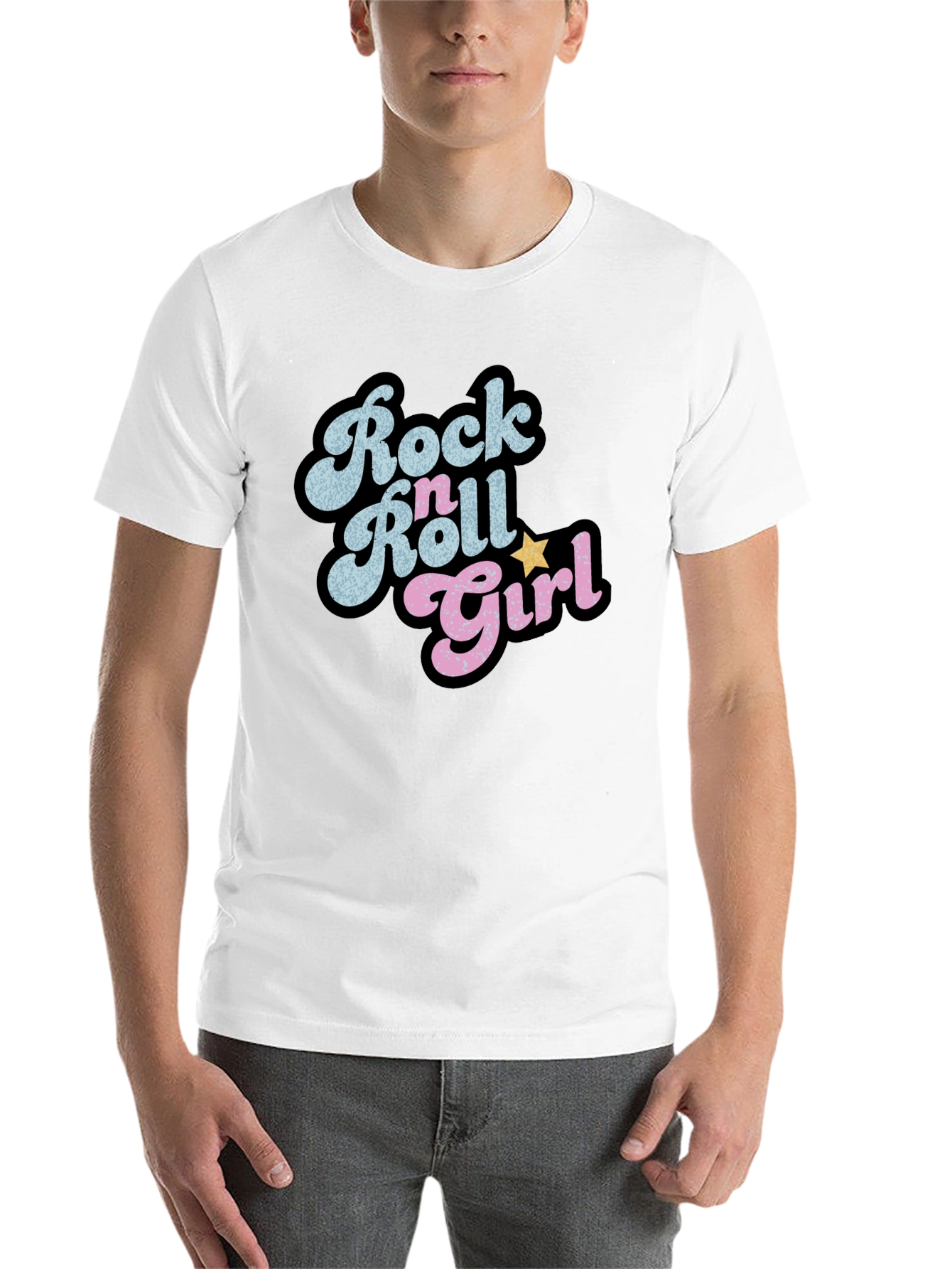 Black Rock n Roll Girl Black Graphic Tee view 14