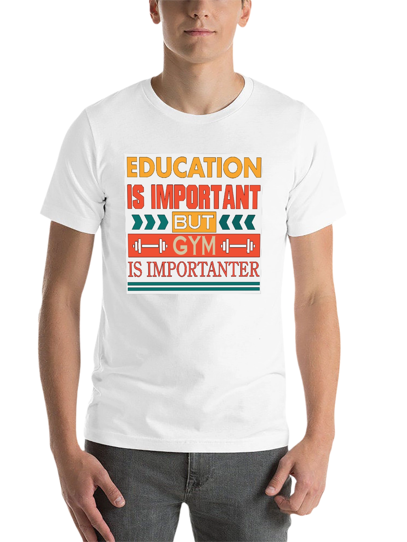 Black Education Important, Gym Importanter T-Shirt view 14