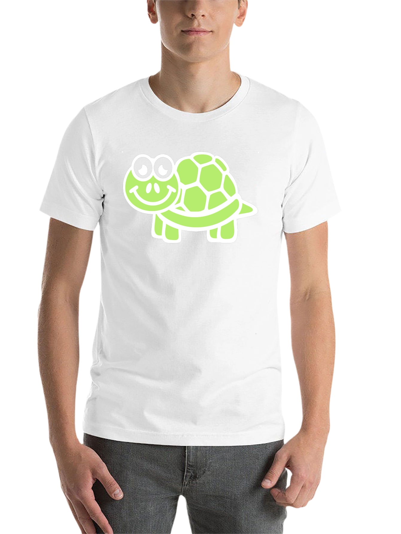 Black Cute Turtle Graphic Tee - Black view 14