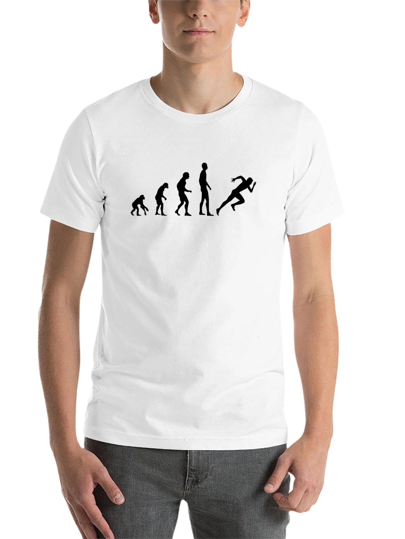 Evolution of Running Black Graphic Tee - 14