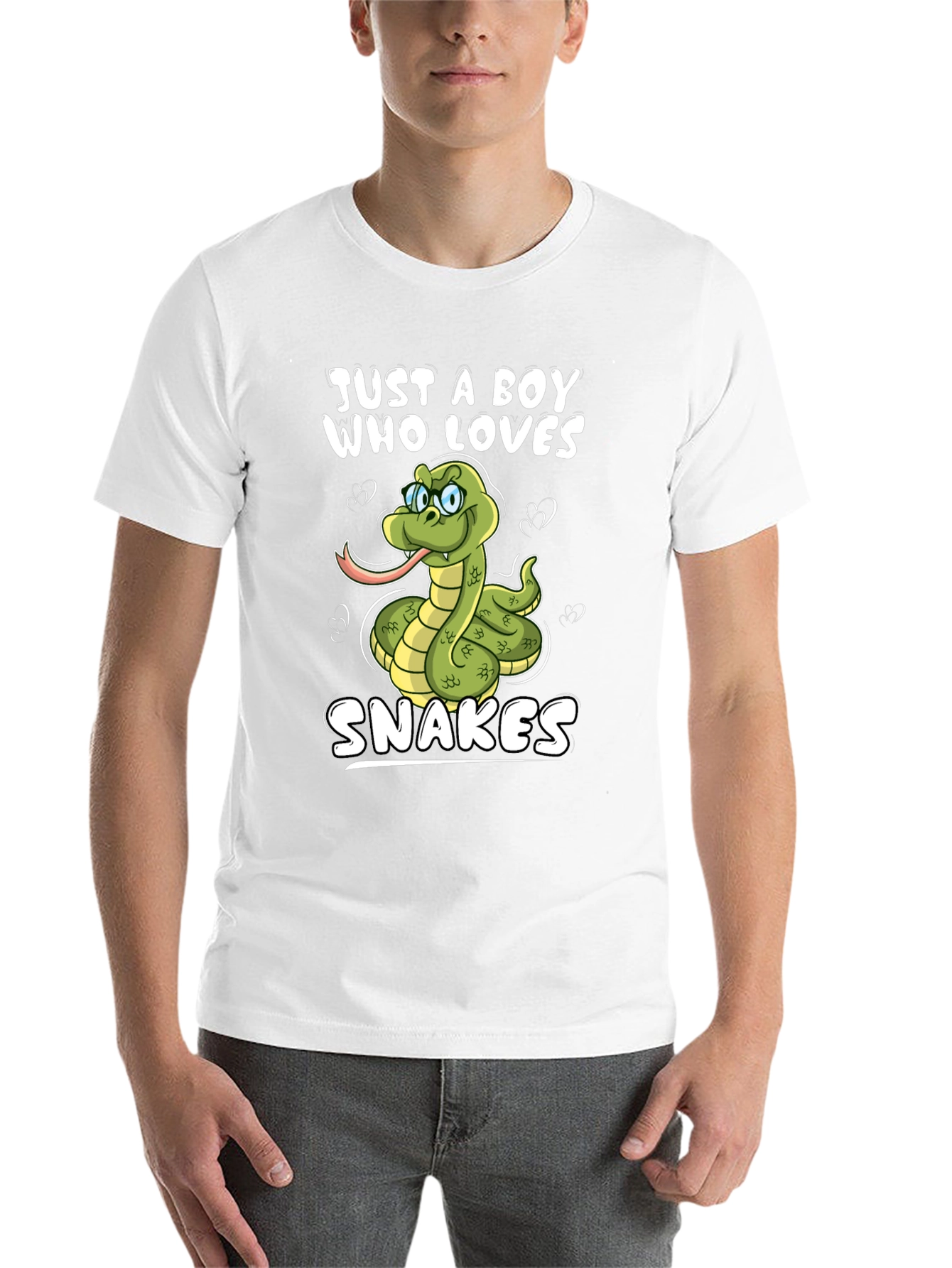 Black Boy Who Loves Snakes Graphic T-Shirt view 14