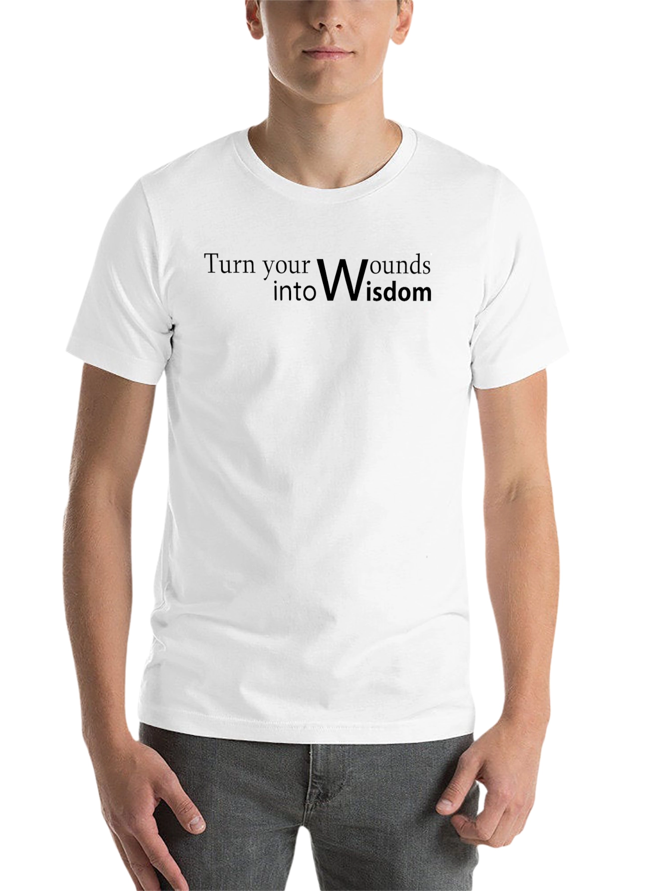 Black Inspirational T-Shirt: Turn Wounds into Wisdom view 14