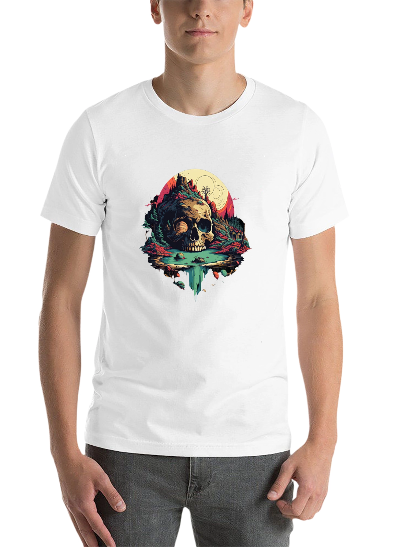 Black Skull Island Graphic Tee - Vibrant Design view 14