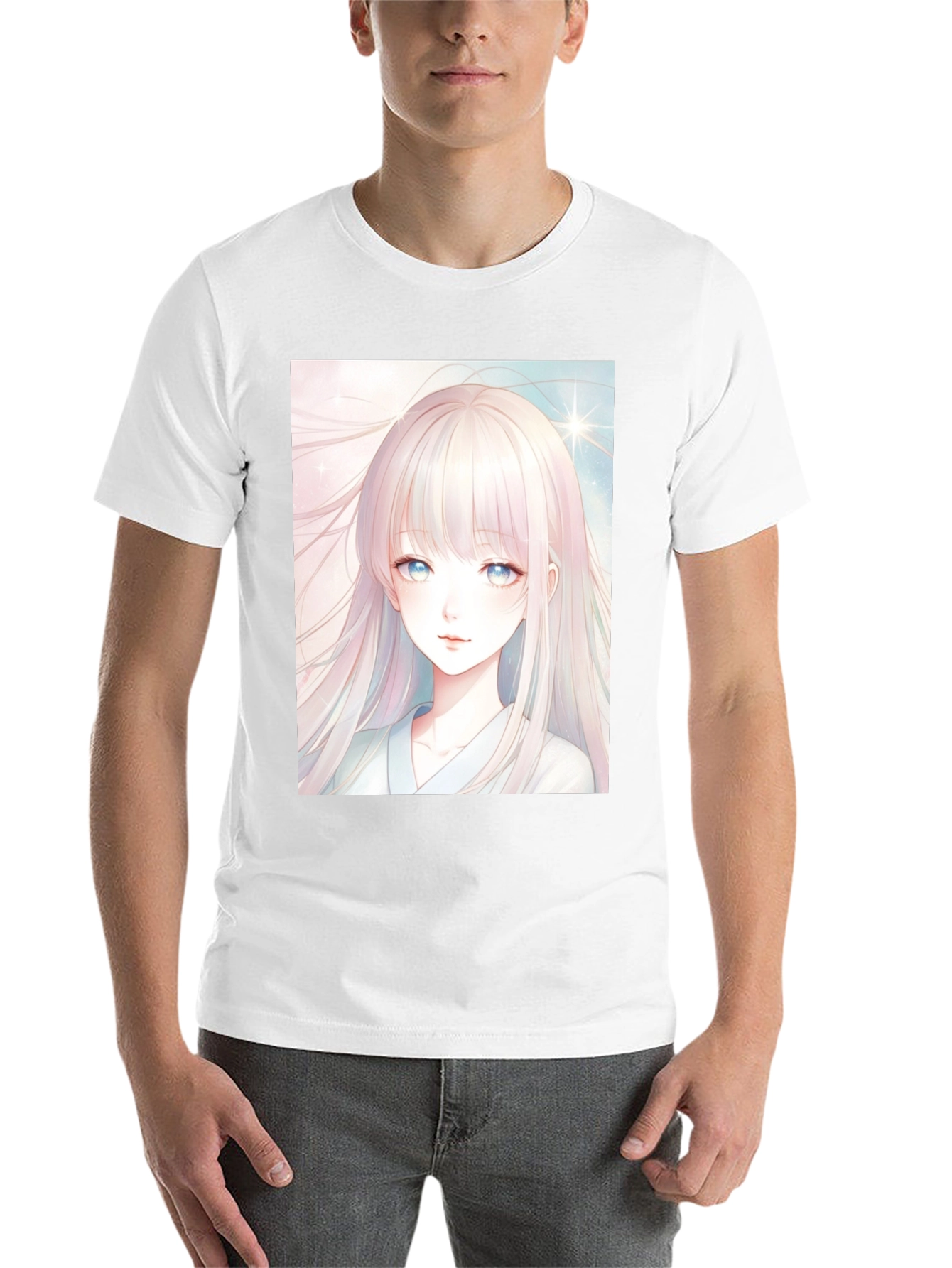 Black Anime Girl Graphic Black T-Shirt view 14