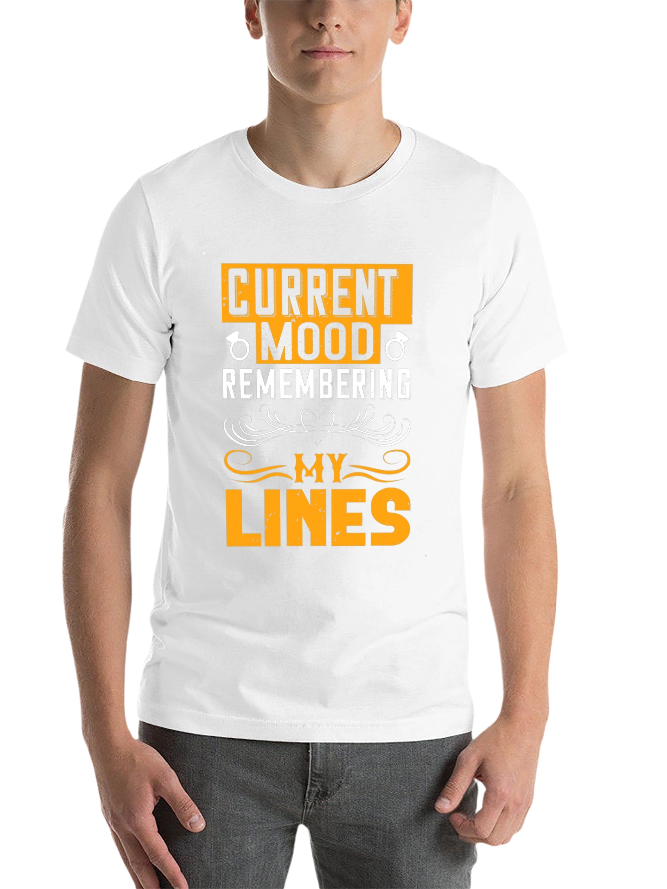 Black Current Mood Remembering My Lines Black Graphic Tee view 14