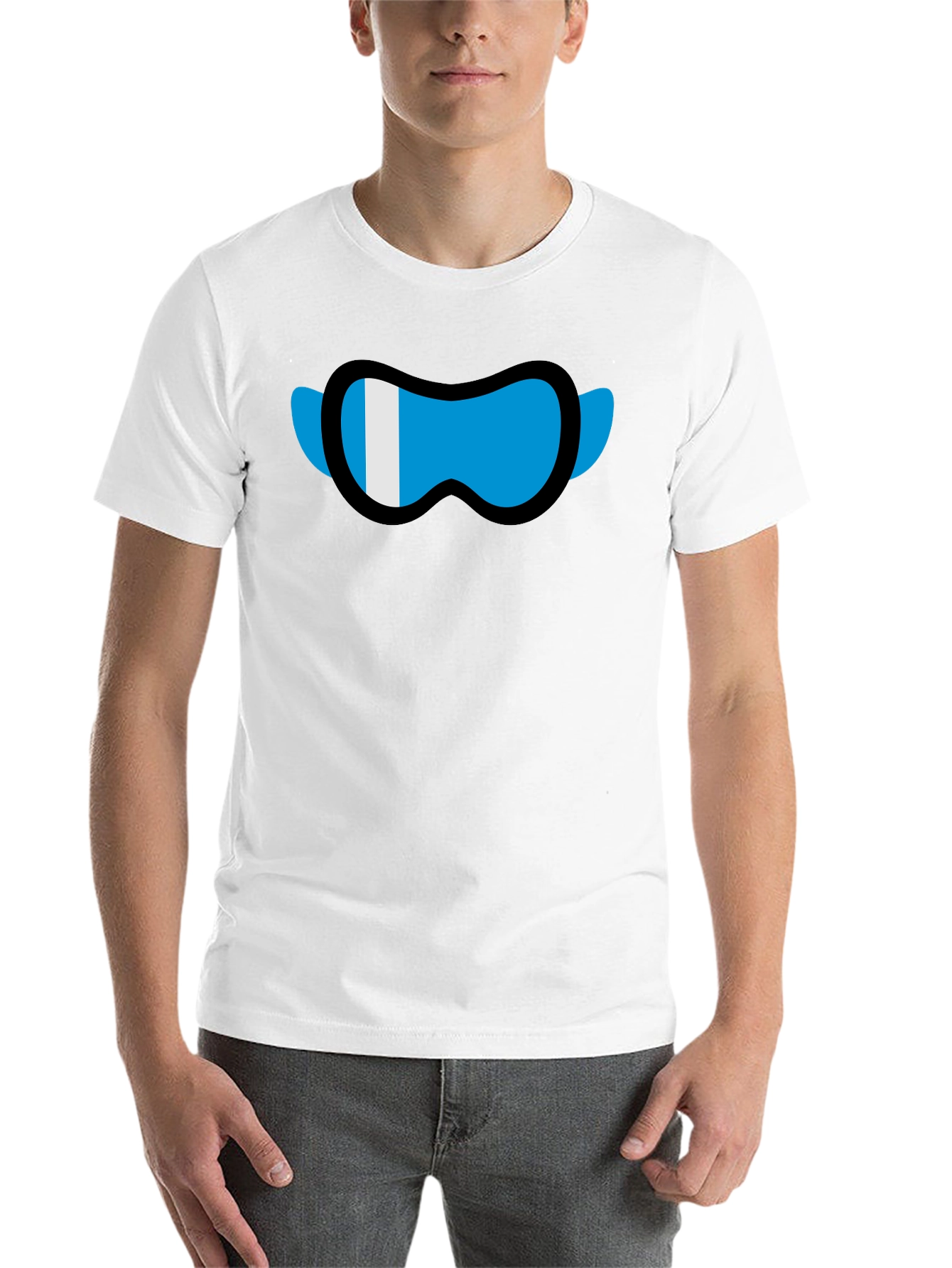 Black Cool Graphic Tee - Ski Goggles Design view 14
