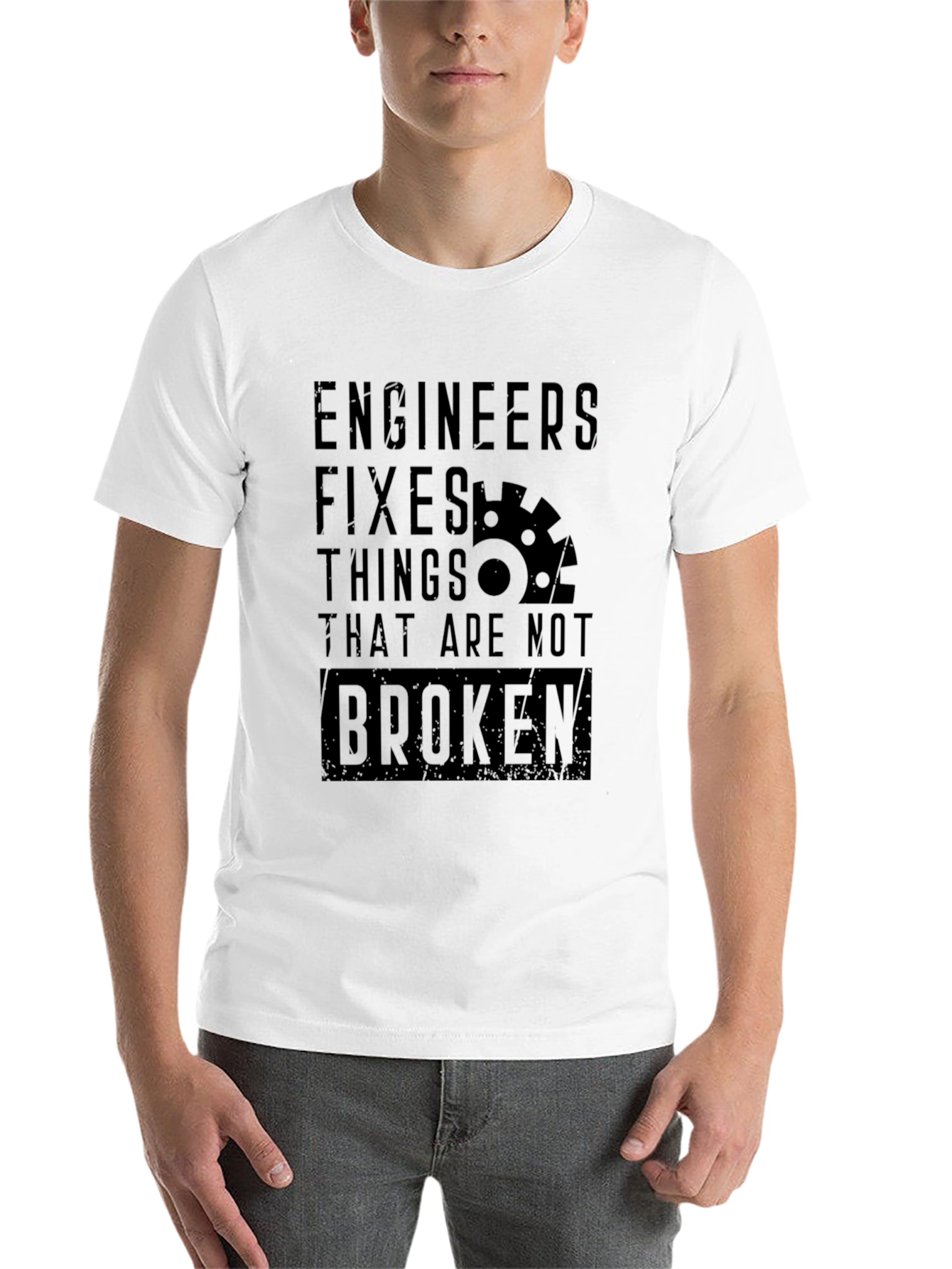 Black Engineer Fixes T-Shirt - Funny Engineering Humor view 14