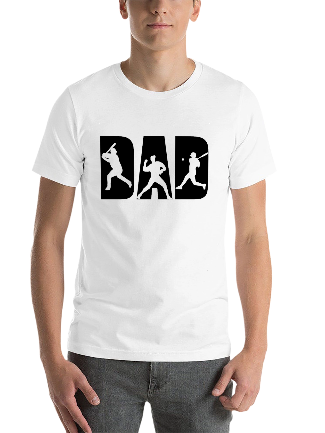 Black Baseball Dad T-Shirt - Father's Day Gift view 14