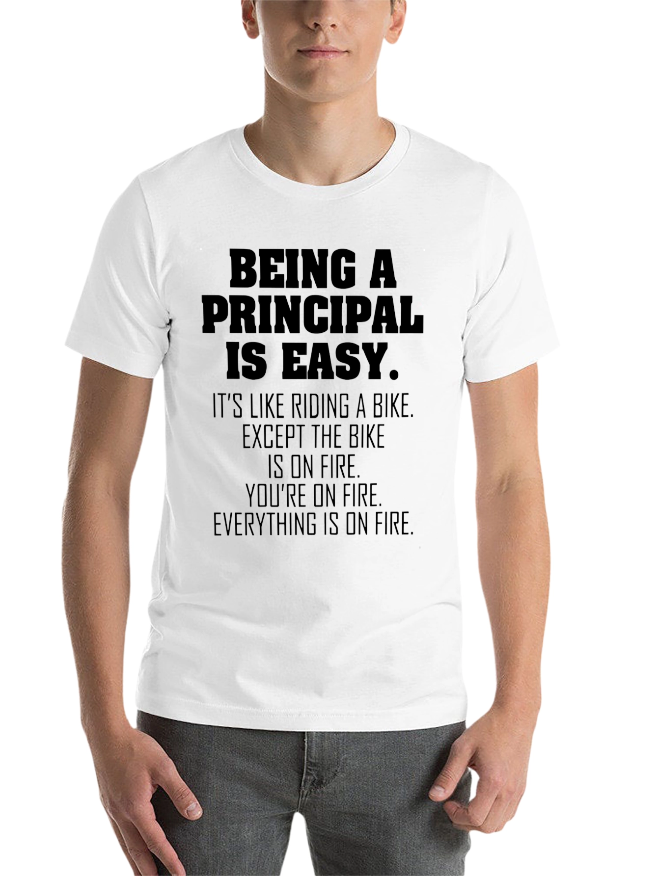 Black Being a Principal Is Easy T-Shirt view 14