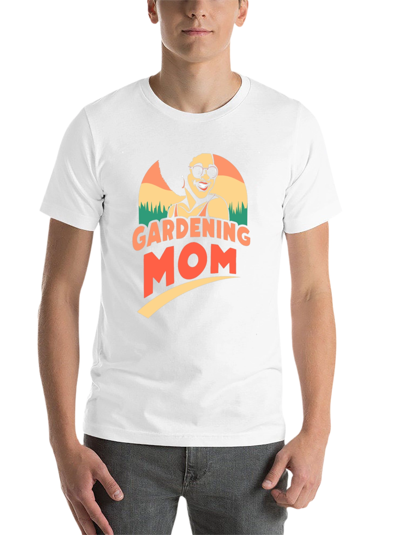 Black Gardening Mom T-Shirt view 14