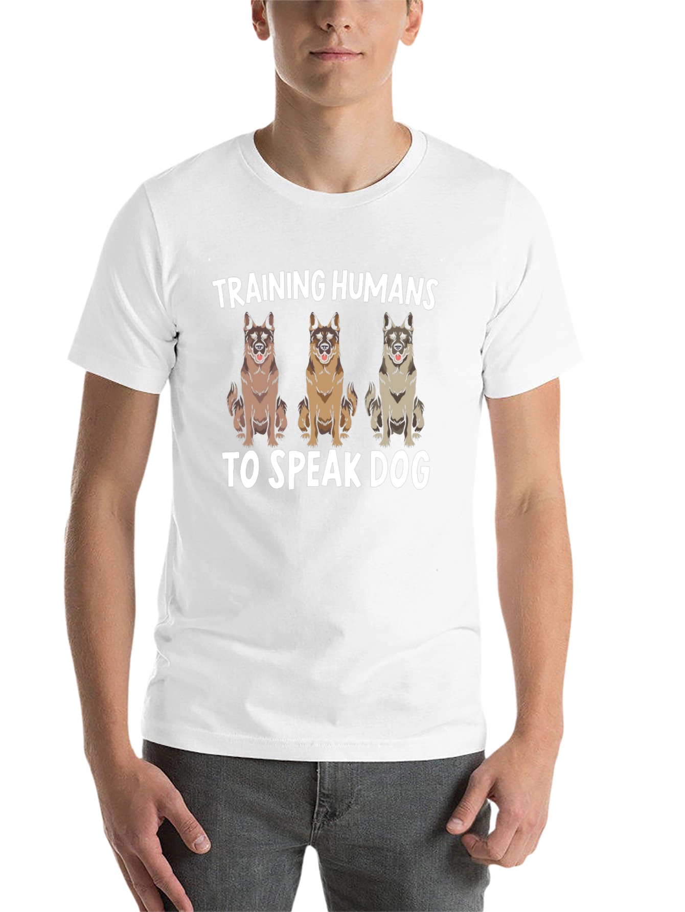 Black Training Humans To Speak Dog T-Shirt view 14