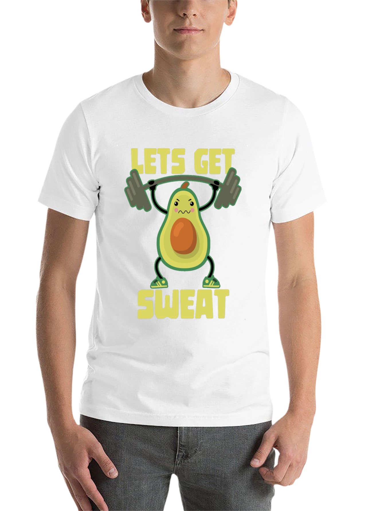 Black Funny Workout Avocado T-Shirt - Let's Get Sweat! view 14