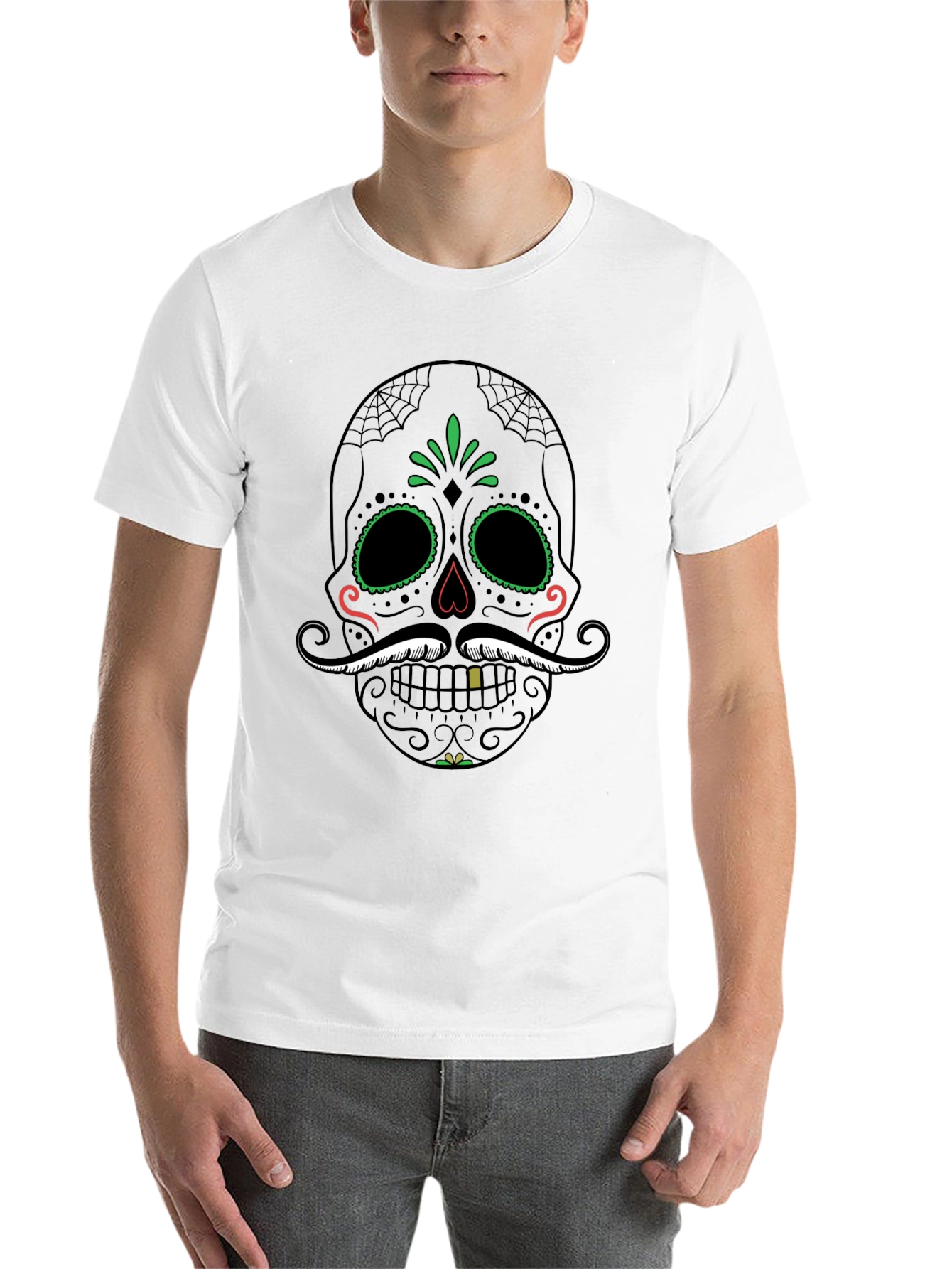Black Day of the Dead Skull T-Shirt view 14