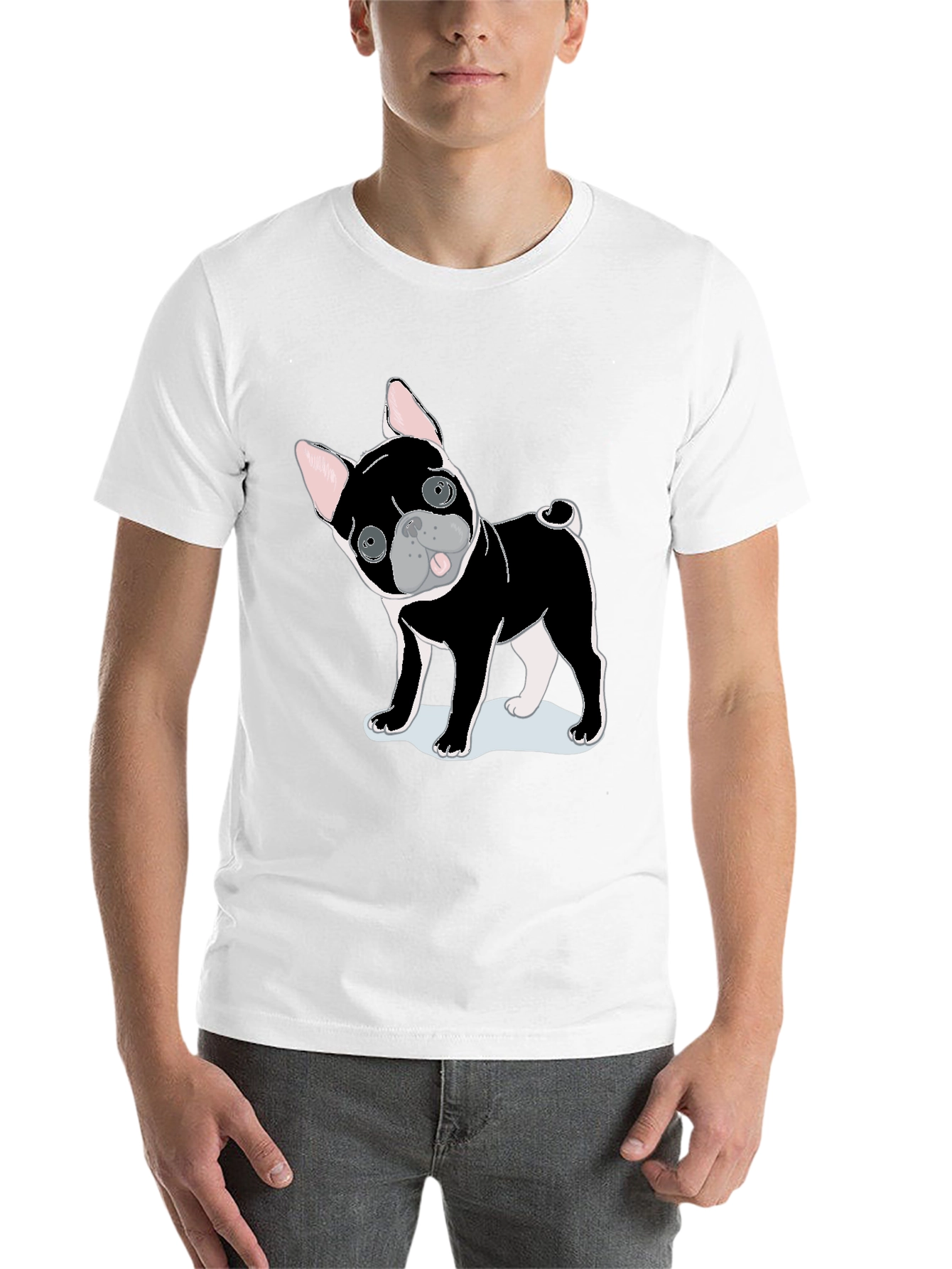 Black Dog Graphic Tee - Cute Puppy Shirt view 14