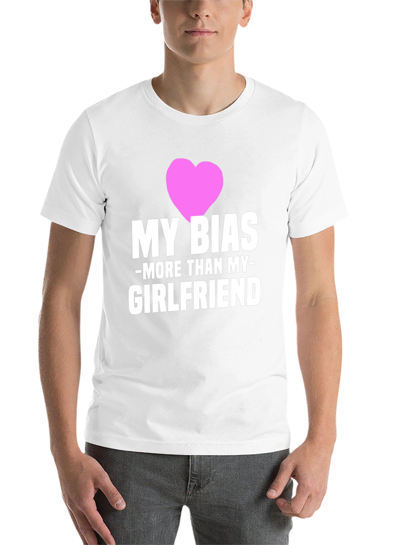 Black My Bias More Than My Girlfriend T-Shirt view 14