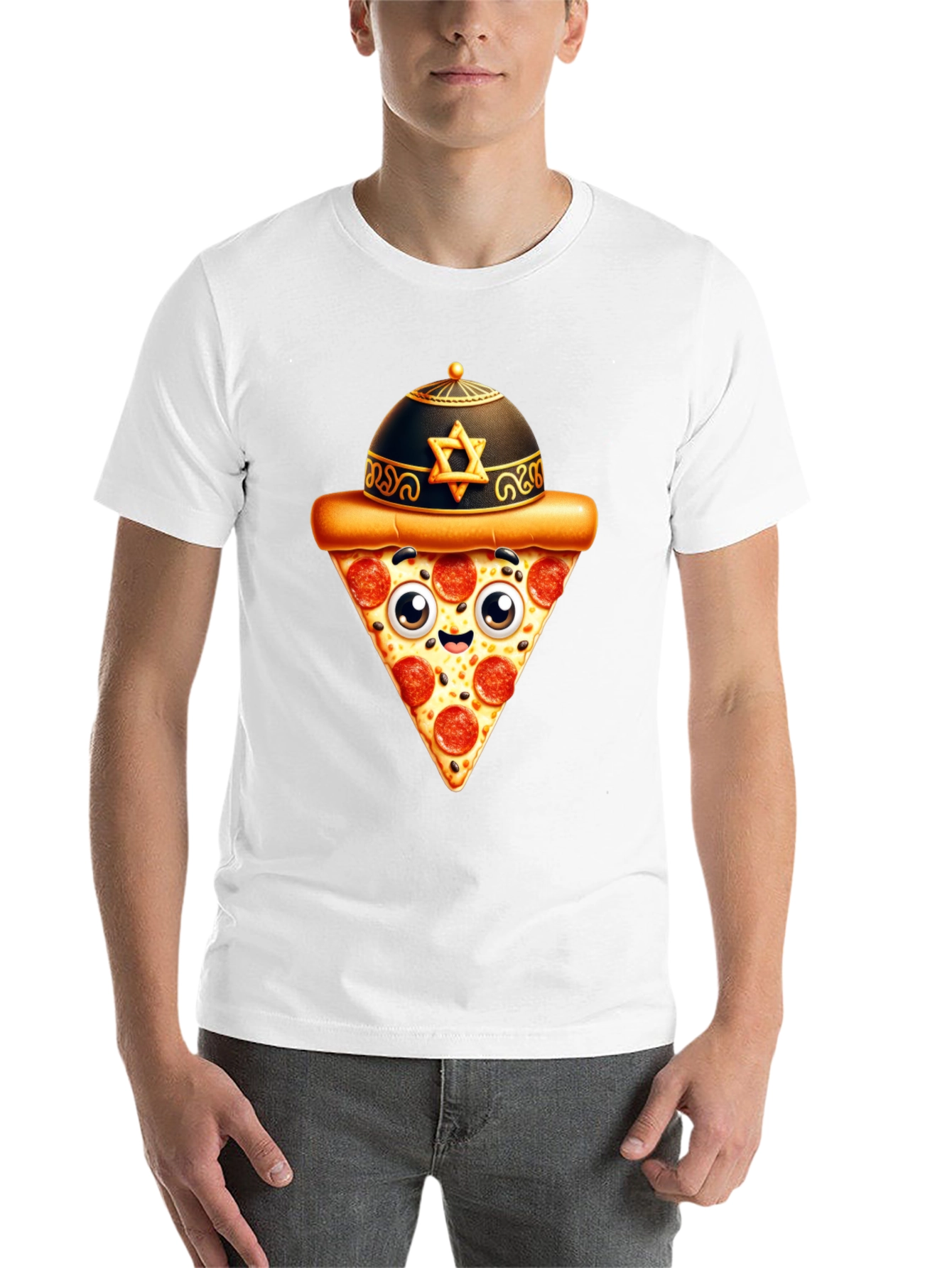 Black Pizza Slice T-Shirt - Funny Foodie Tee view 14