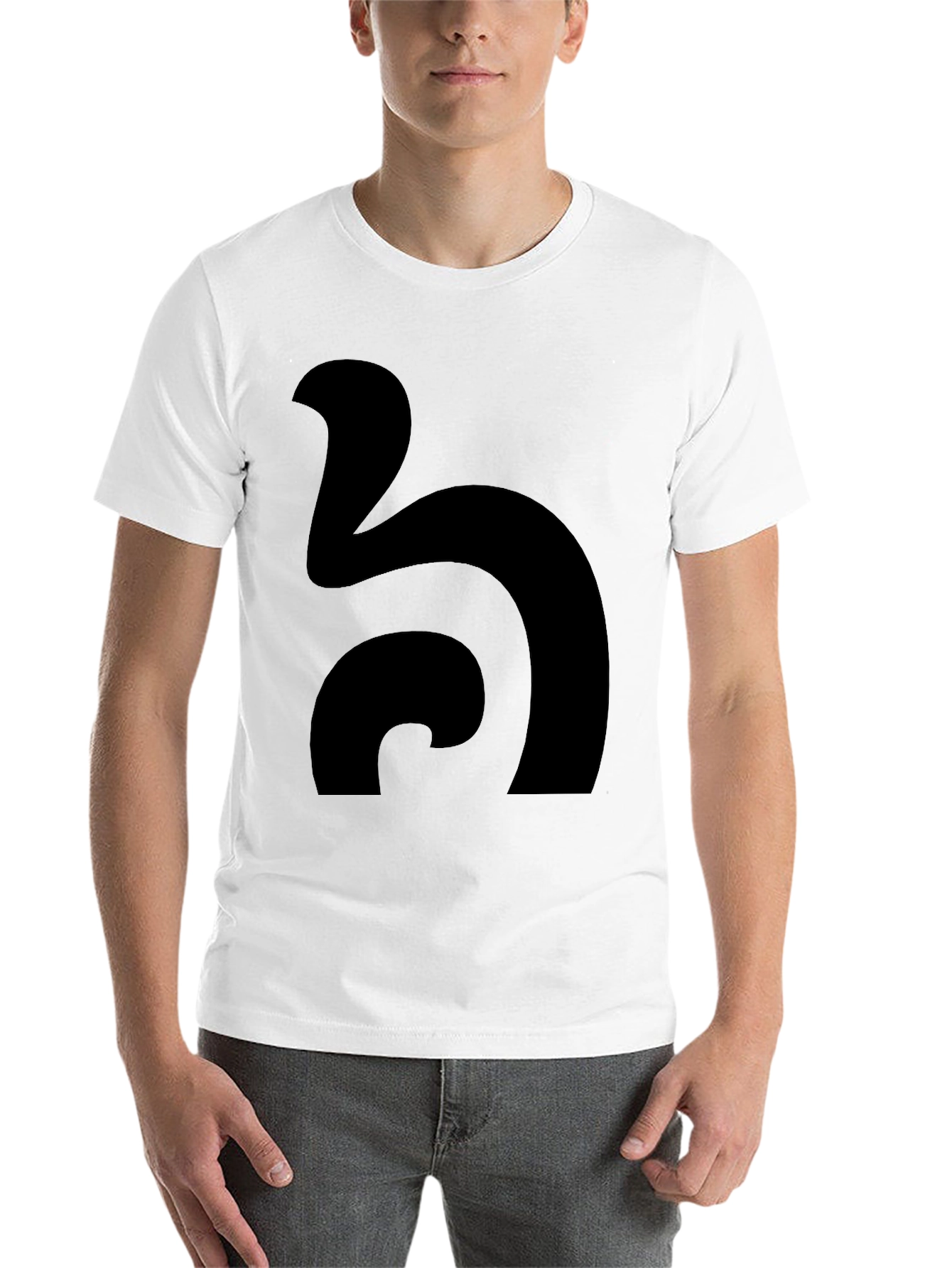 Black Abstract Design Black T-Shirt view 14