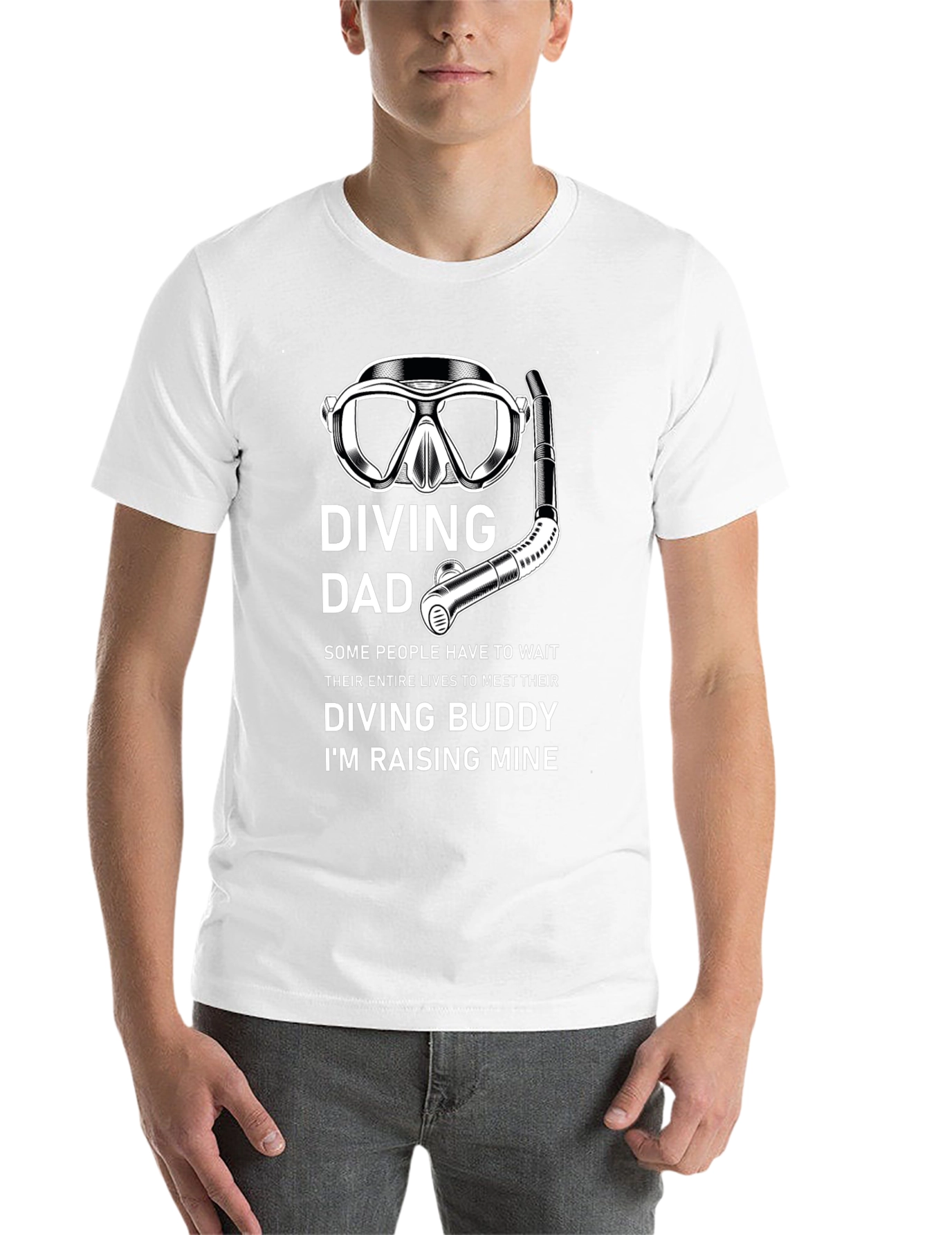Black Diving Dad T-Shirt - Raise Your Diving Buddy view 14