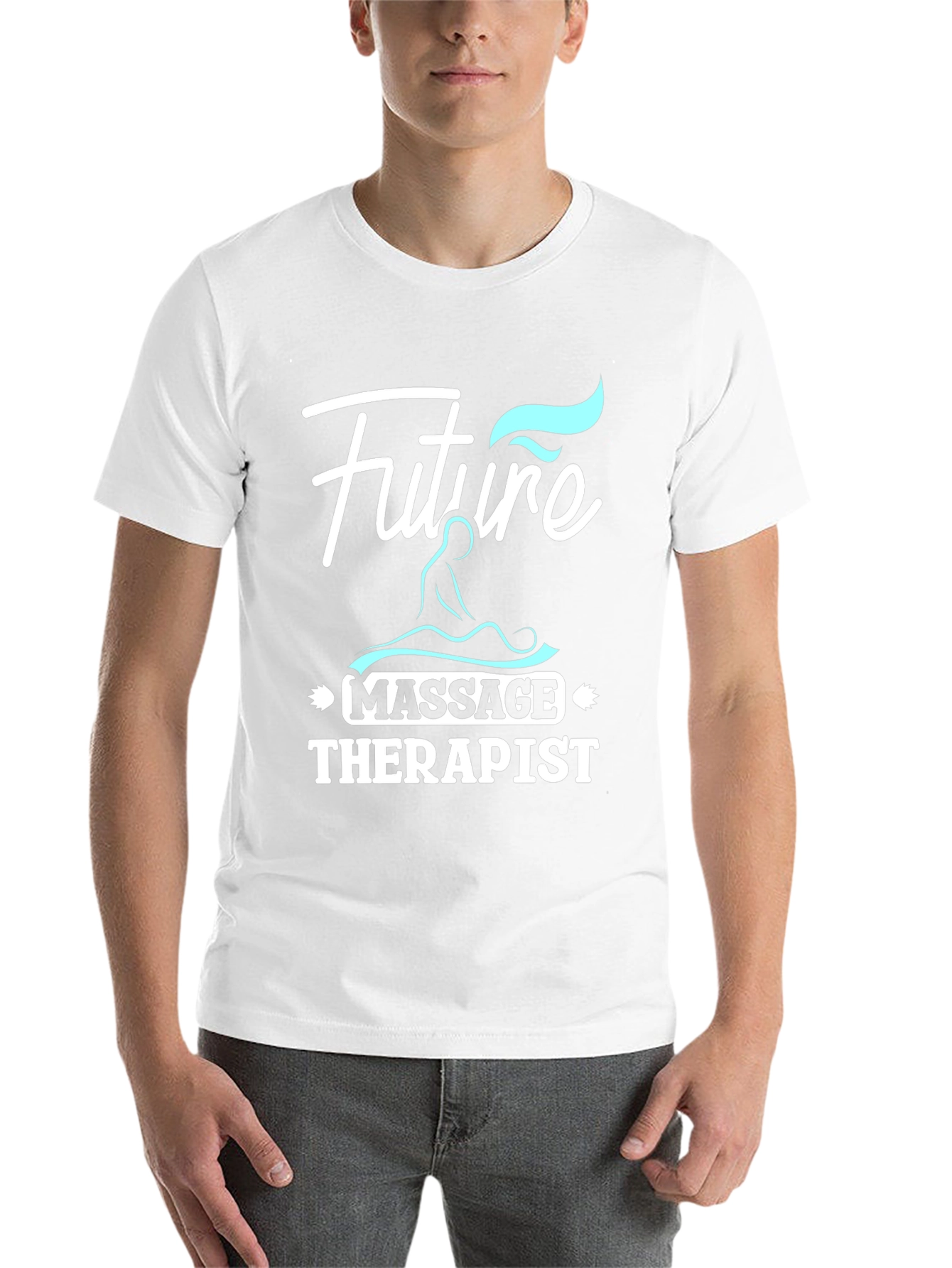 Black Future Massage Therapist Graphic T-Shirt view 14
