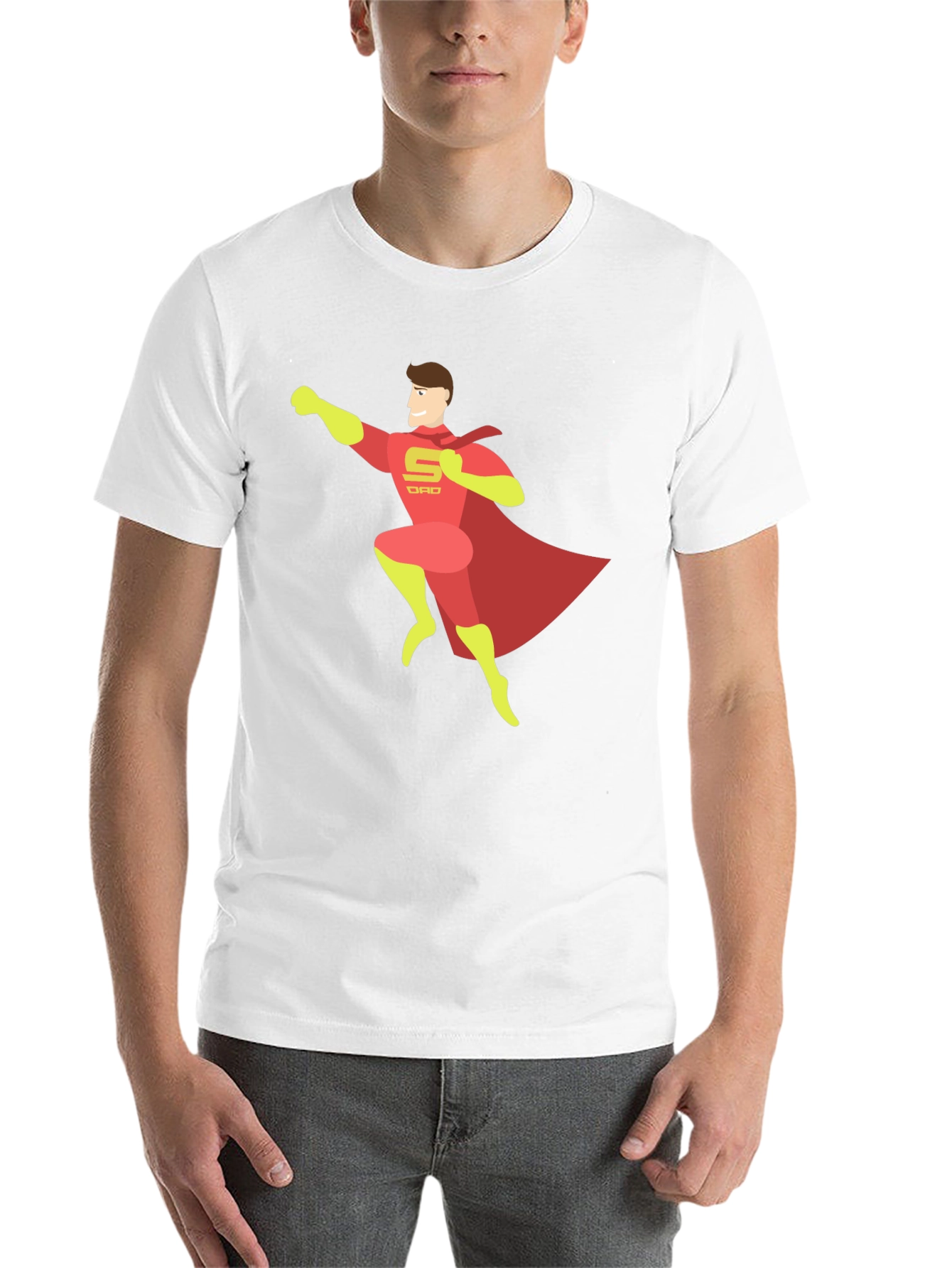 Black Super Dad T-Shirt - Hero Dad Tee view 14
