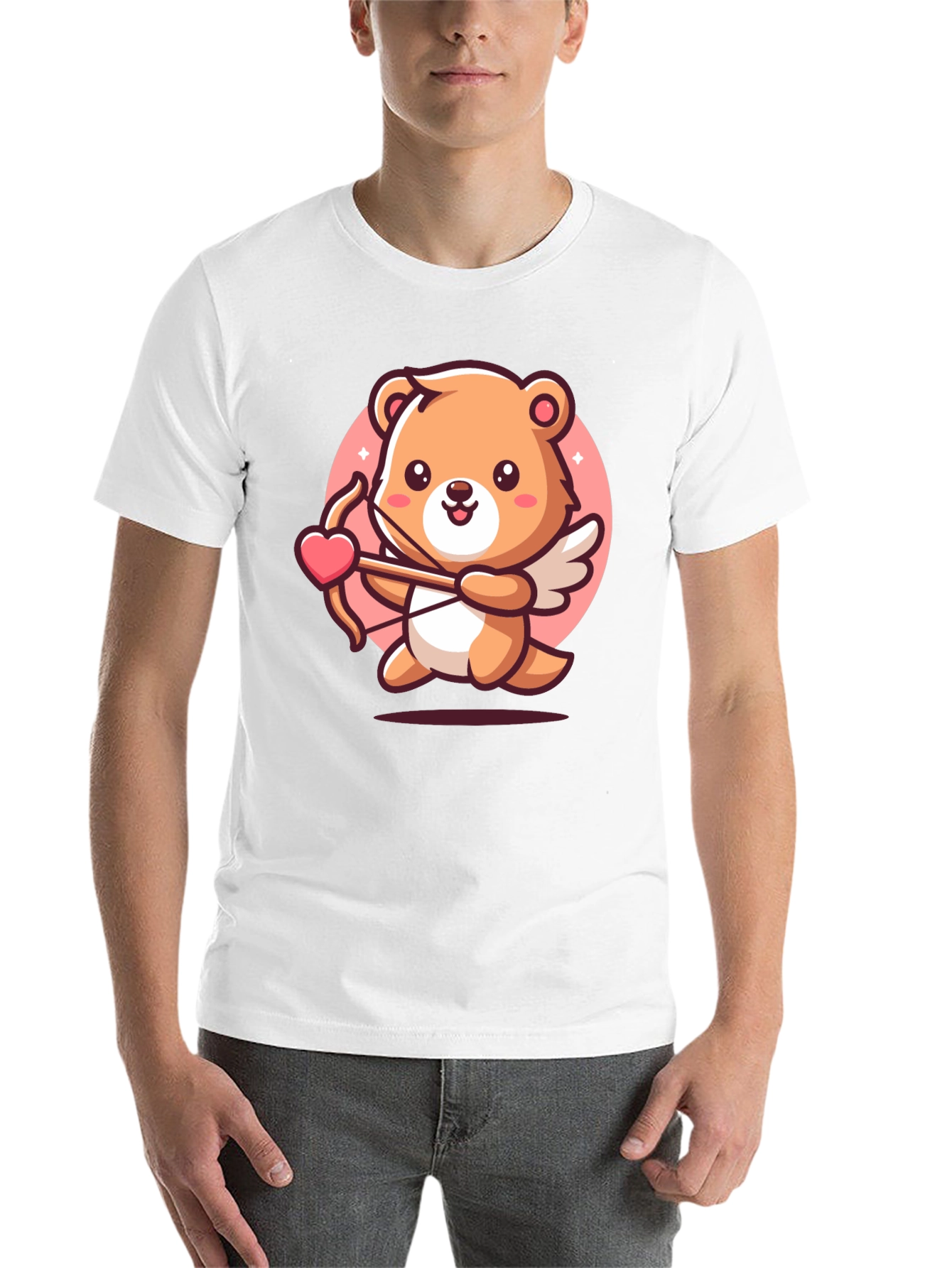 Black Cupid Bear T-Shirt - Valentine's Day view 14
